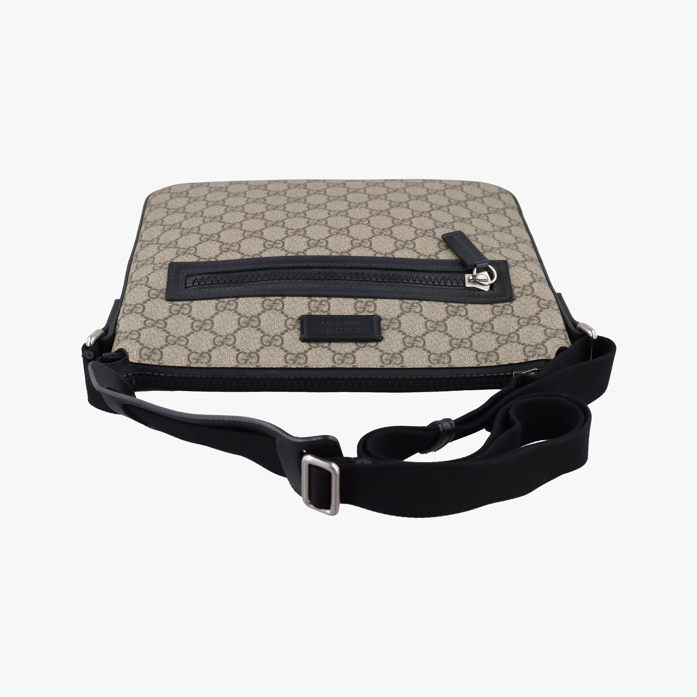 Pre-owned Gucci GG Supreme Flat Messenger Brown PVC coated canvas×Leather 406374 shoulderbag | stylenewstar