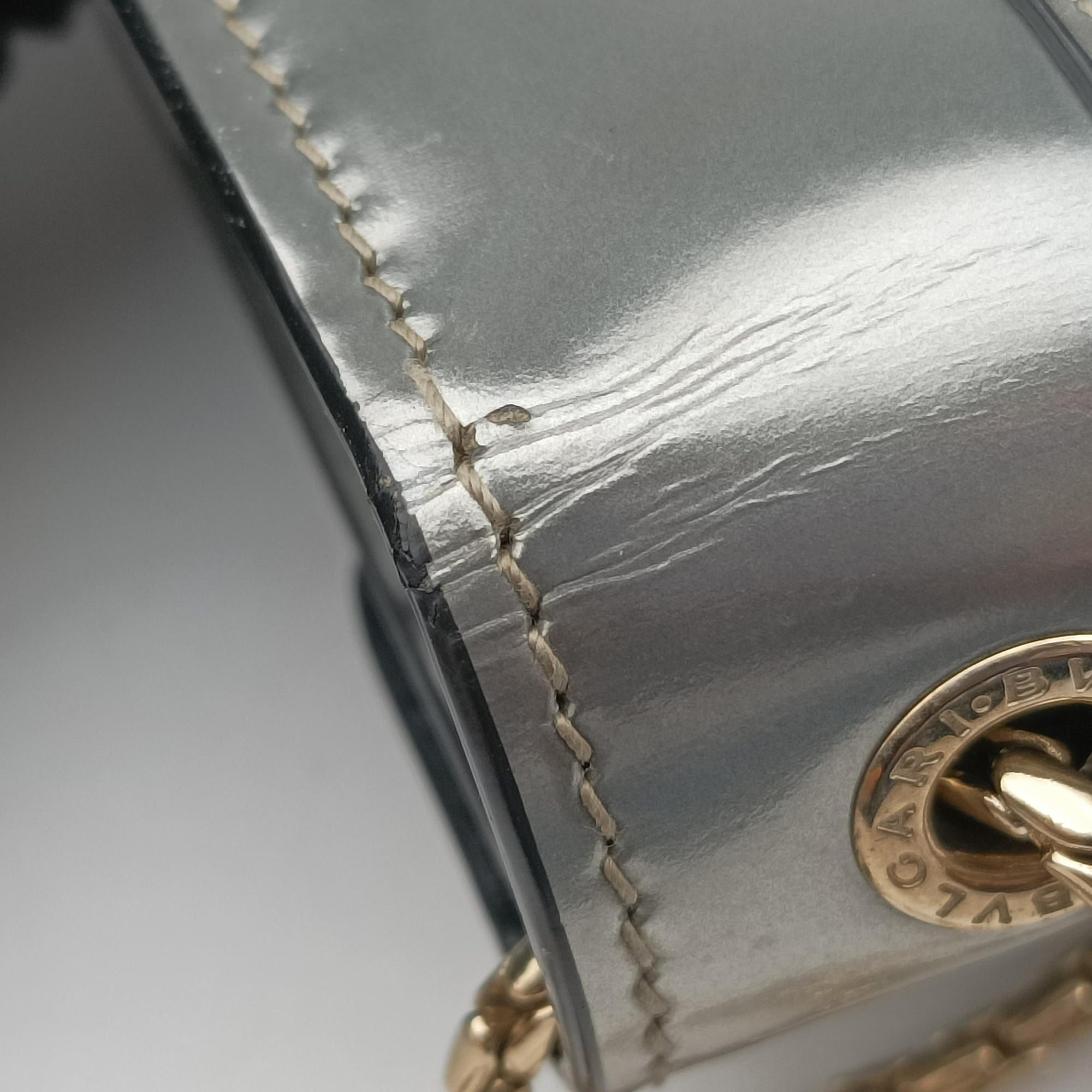 Pre-owned Bvlgari SERPENTI FOREVER Silver Enamel  shoulderbag | stylenewstar