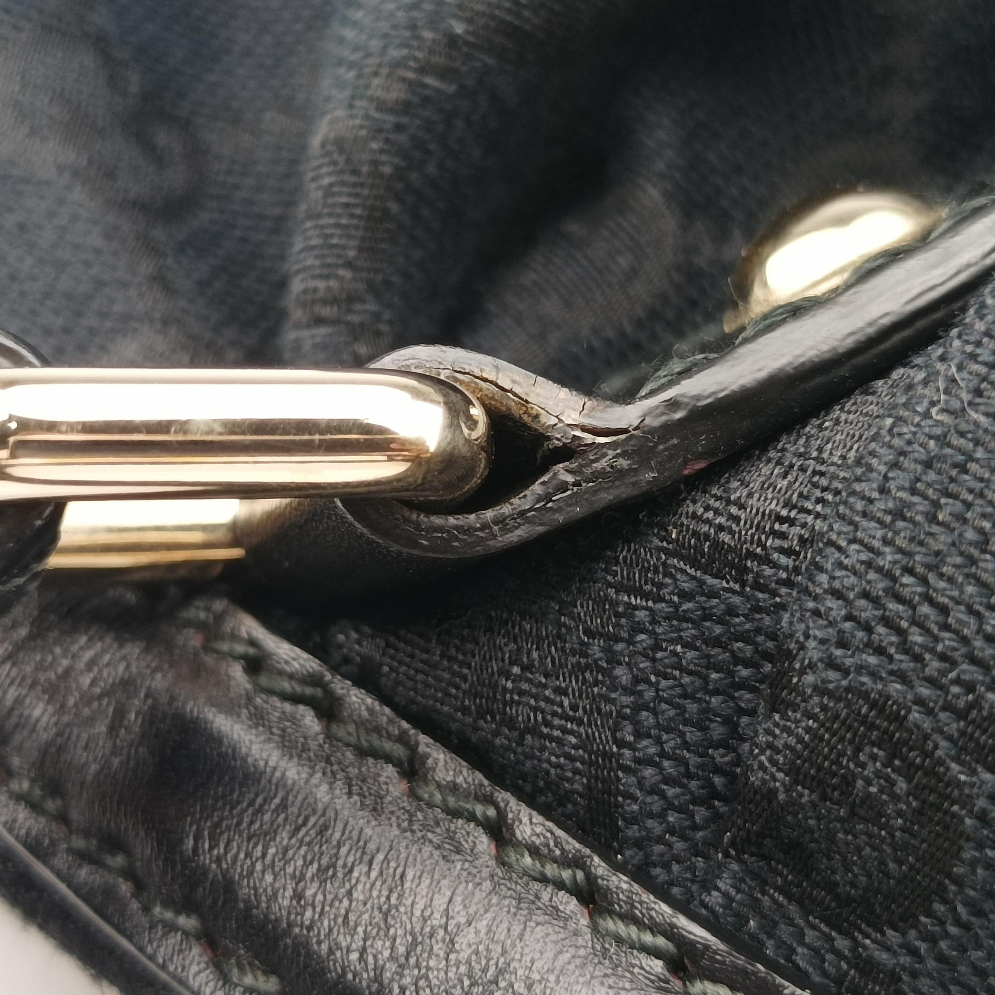 Pre-owned Gucci Sukey Black Canvas×Leather 247902 shoulderbag | stylenewstar