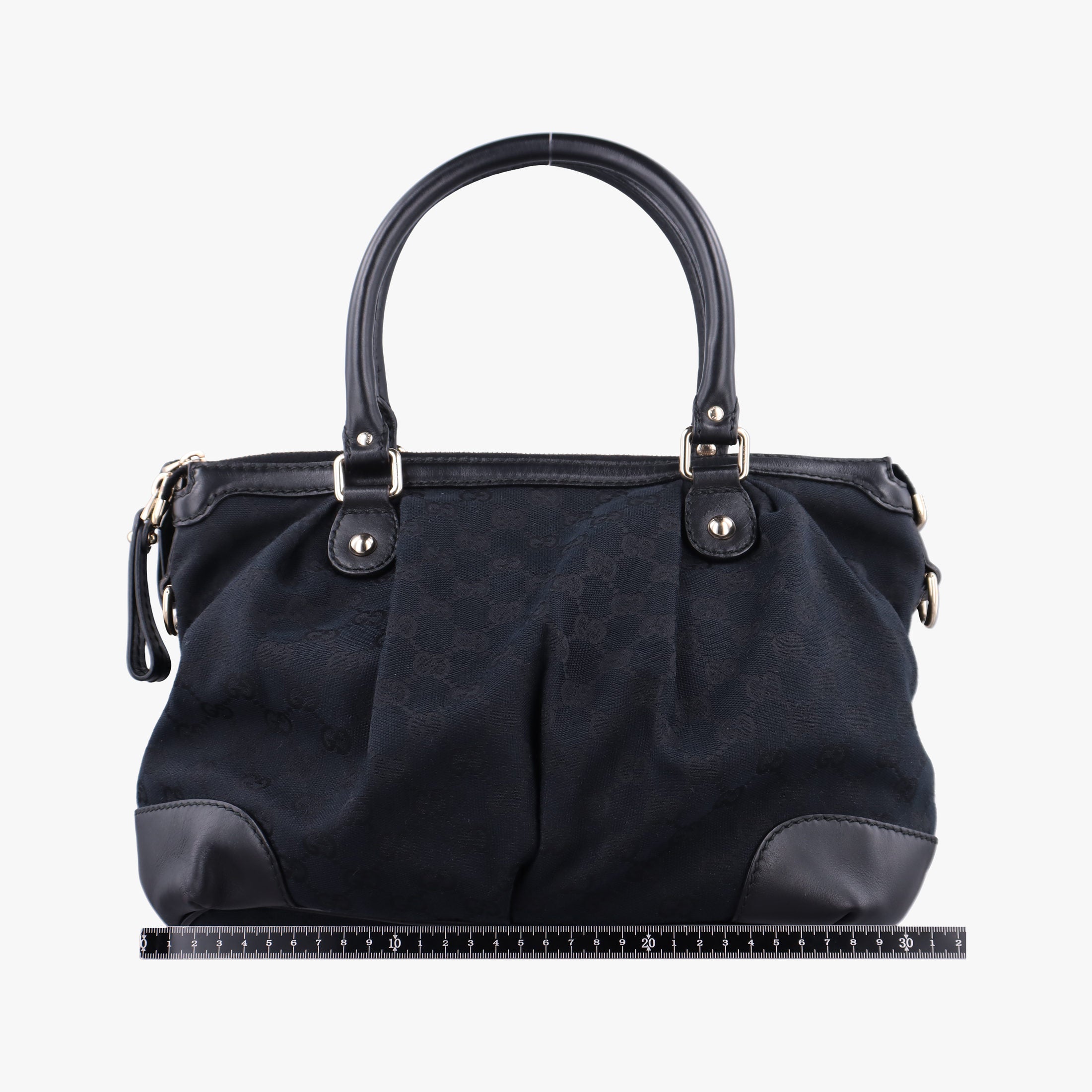 Pre-owned Gucci Sukey Black Canvas×Leather 247902 shoulderbag | stylenewstar