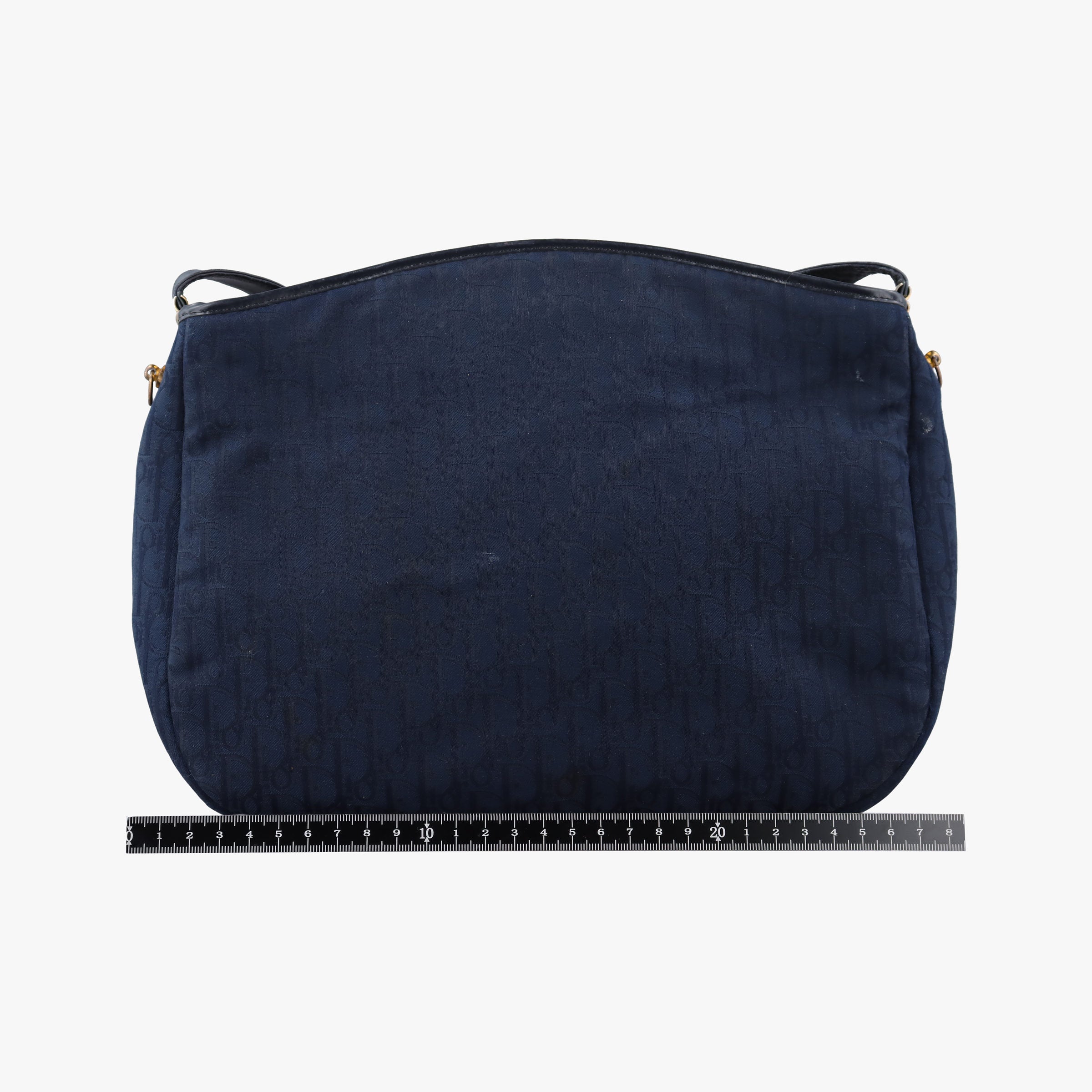 Pre-owned Christian Dior Trotter Navy Oblique Jacquard Canvas × Leather  shoulderbag | stylenewstar