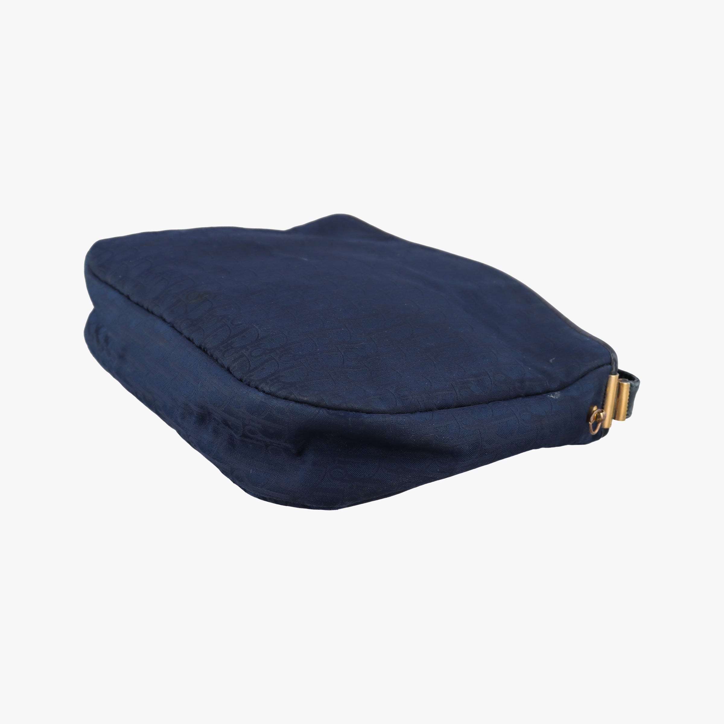 Pre-owned Christian Dior Trotter Navy Oblique Jacquard Canvas × Leather  shoulderbag | stylenewstar