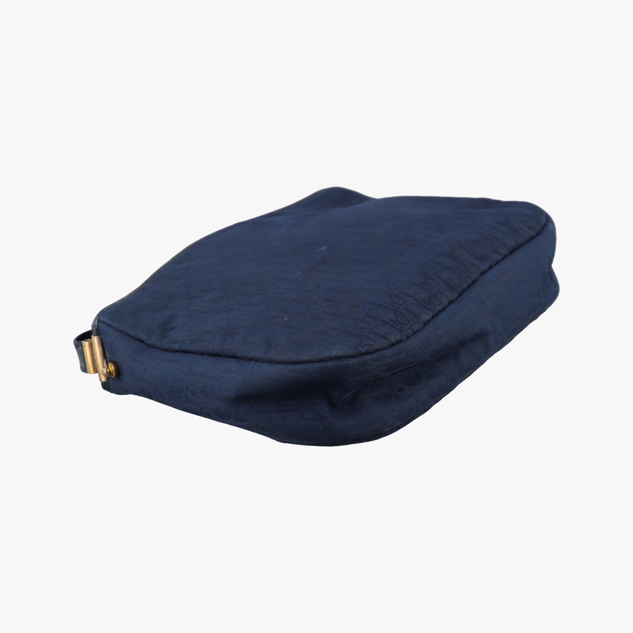 Pre-owned Christian Dior Trotter Navy Oblique Jacquard Canvas × Leather  shoulderbag | stylenewstar