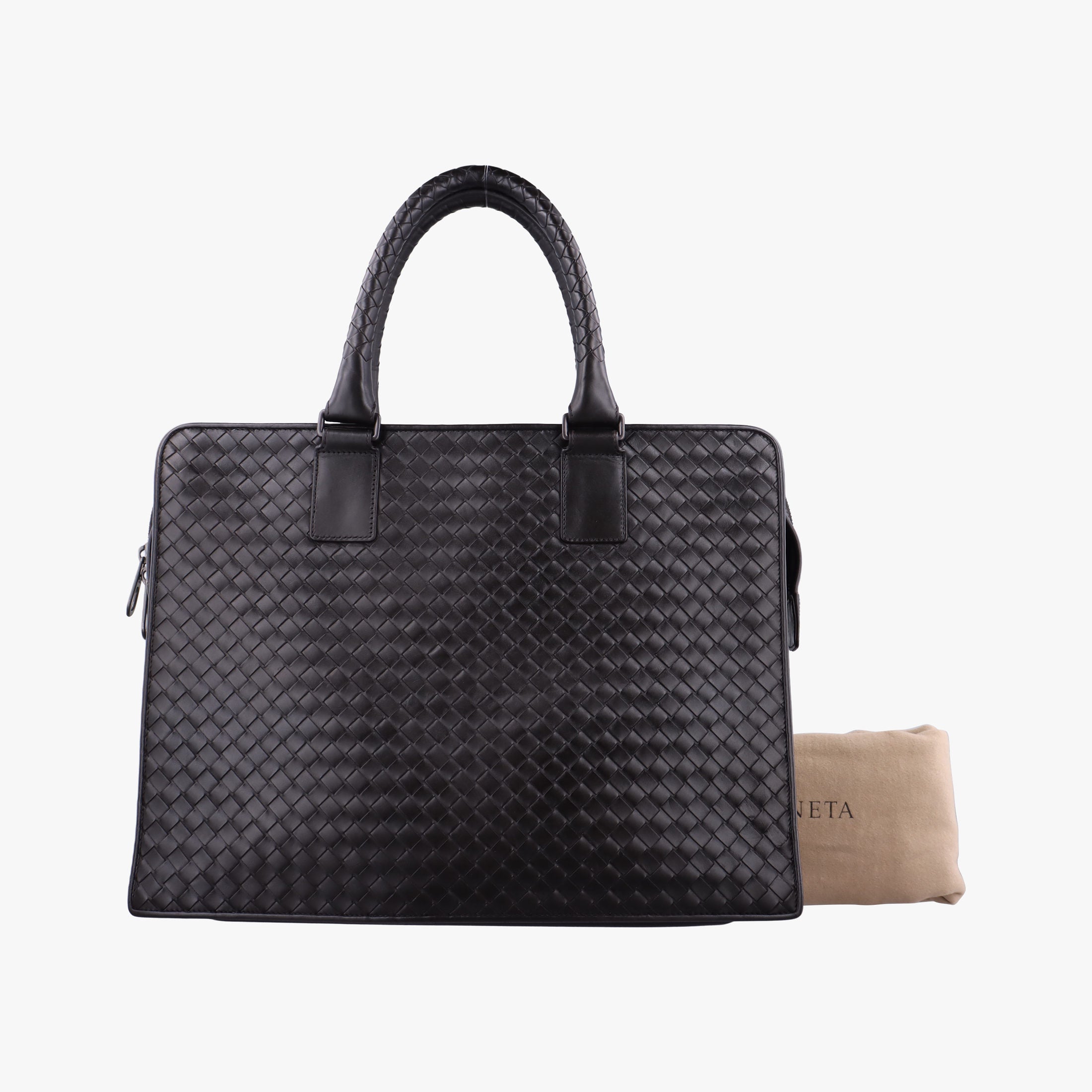 Pre-owned Bottega Veneta Intrecciato Brown lambskin  handbag | stylenewstar