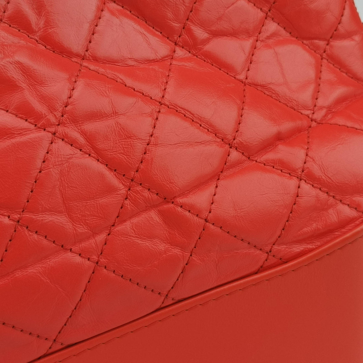 Pre-owned Chanel GABRIELLE Orange lambskin A93824 shoulderbag | stylenewstar