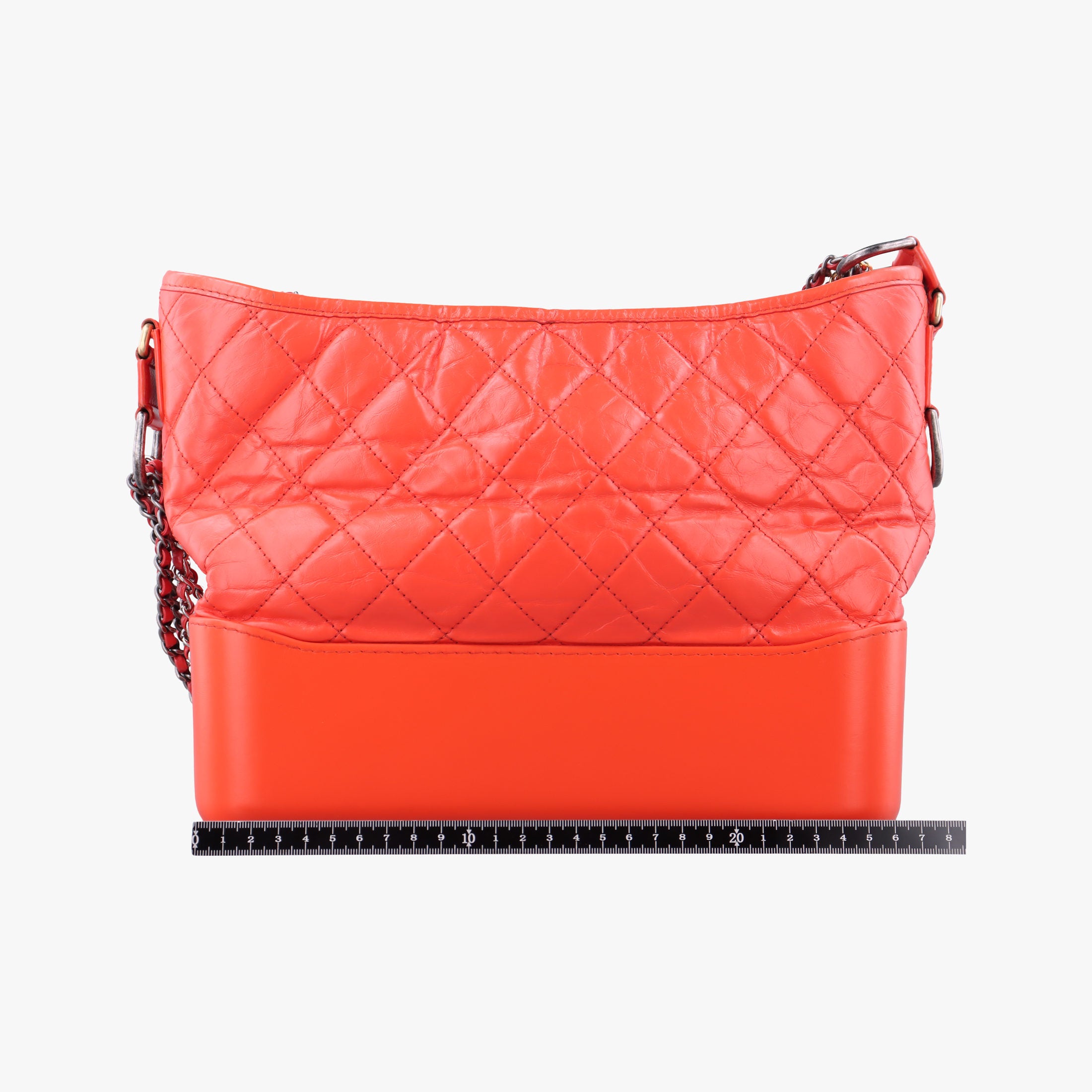 Pre-owned Chanel GABRIELLE Orange lambskin A93824 shoulderbag | stylenewstar