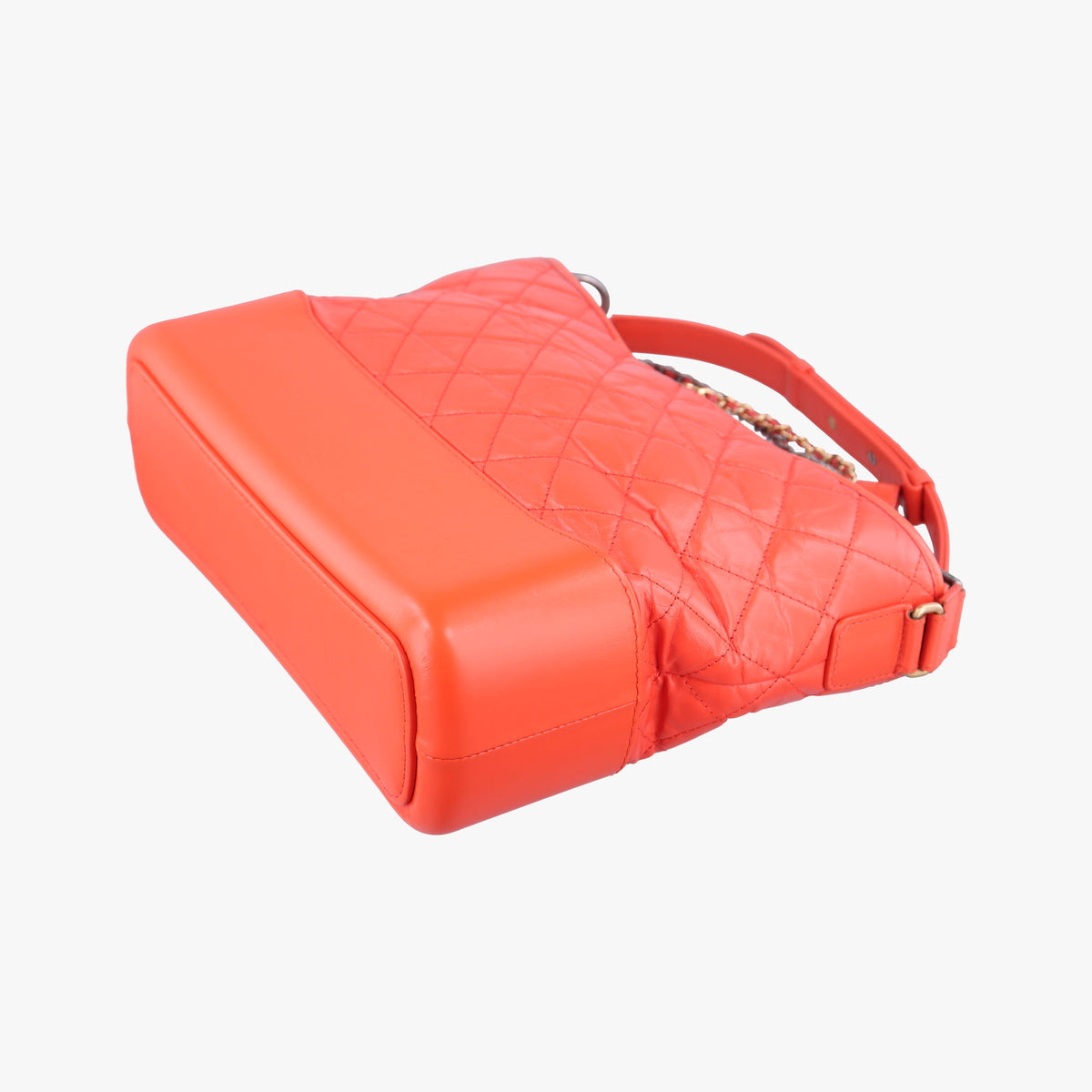 Pre-owned Chanel GABRIELLE Orange lambskin A93824 shoulderbag | stylenewstar