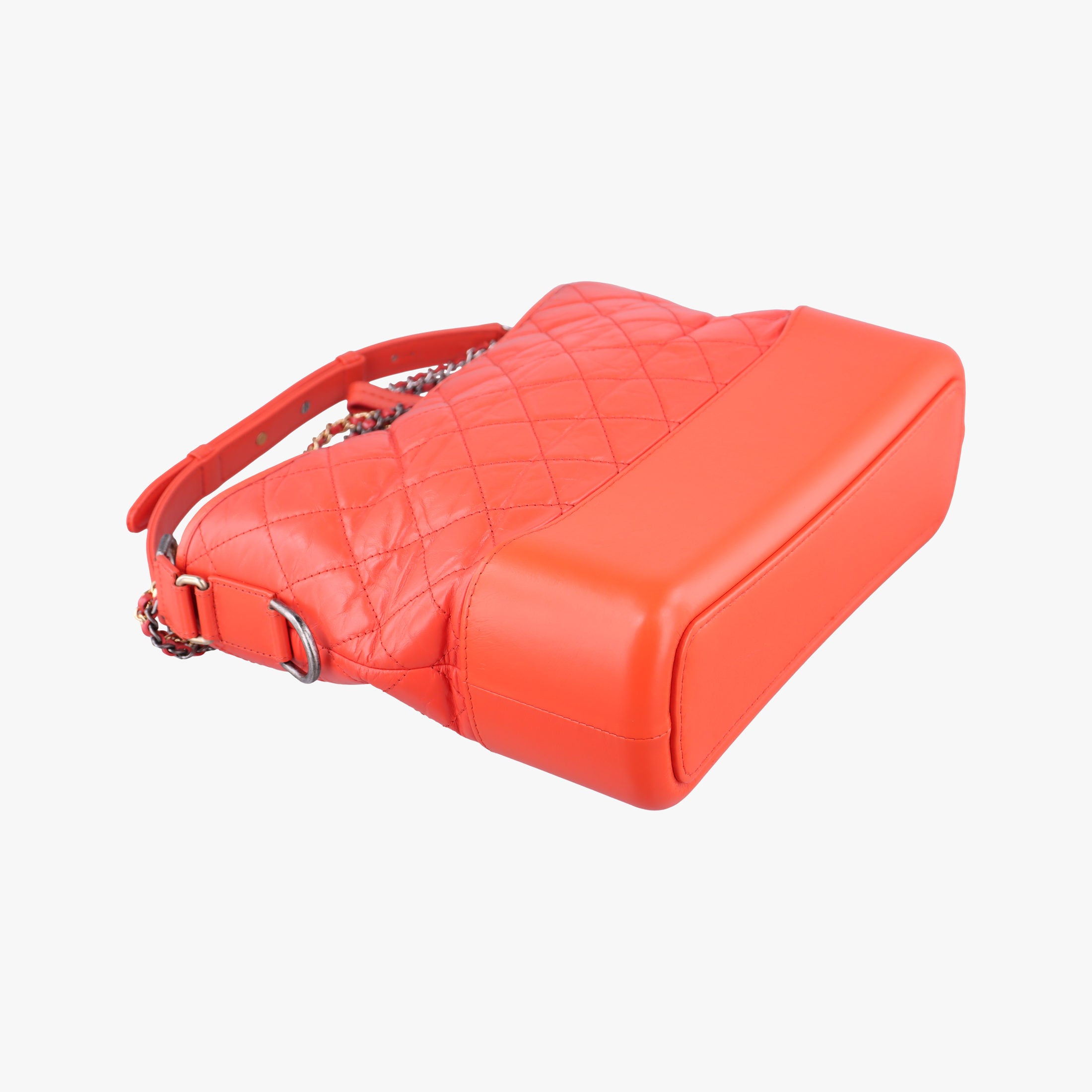Pre-owned Chanel GABRIELLE Orange lambskin A93824 shoulderbag | stylenewstar