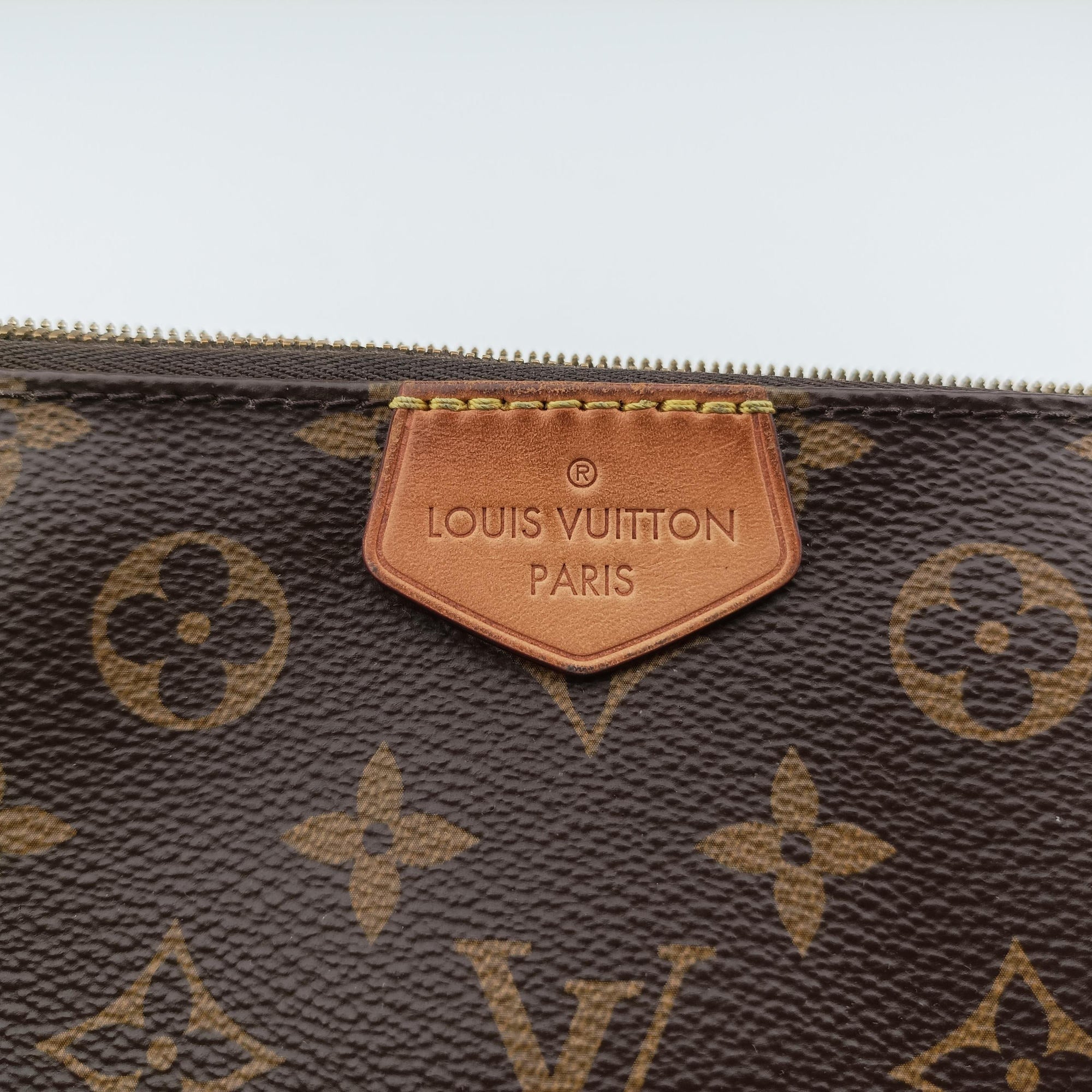 Pre-owned Louis Vuitton Multi Pochette Accessoir brown×khaki Monogram Canvas M44813 shoulderbag | stylenewstar