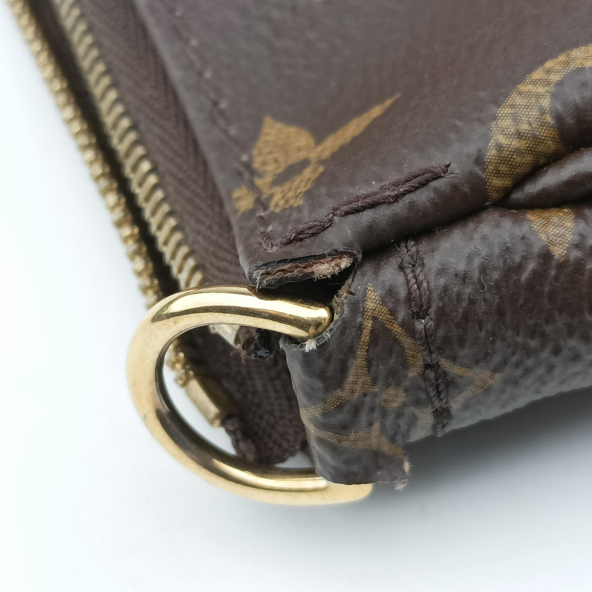 Pre-owned Louis Vuitton Multi Pochette Accessoir brown×khaki Monogram Canvas M44813 shoulderbag | stylenewstar