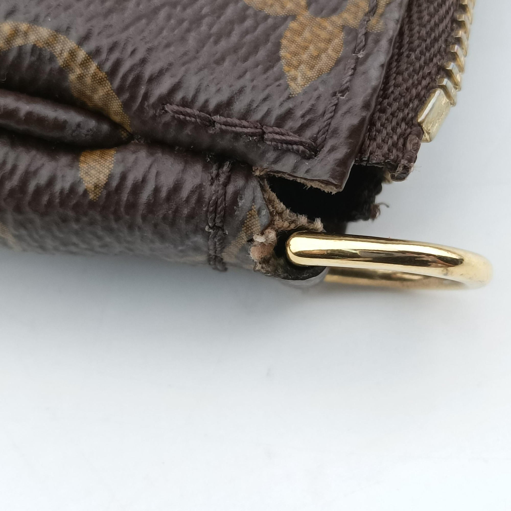 Pre-owned Louis Vuitton Multi Pochette Accessoir brown×khaki Monogram Canvas M44813 shoulderbag | stylenewstar
