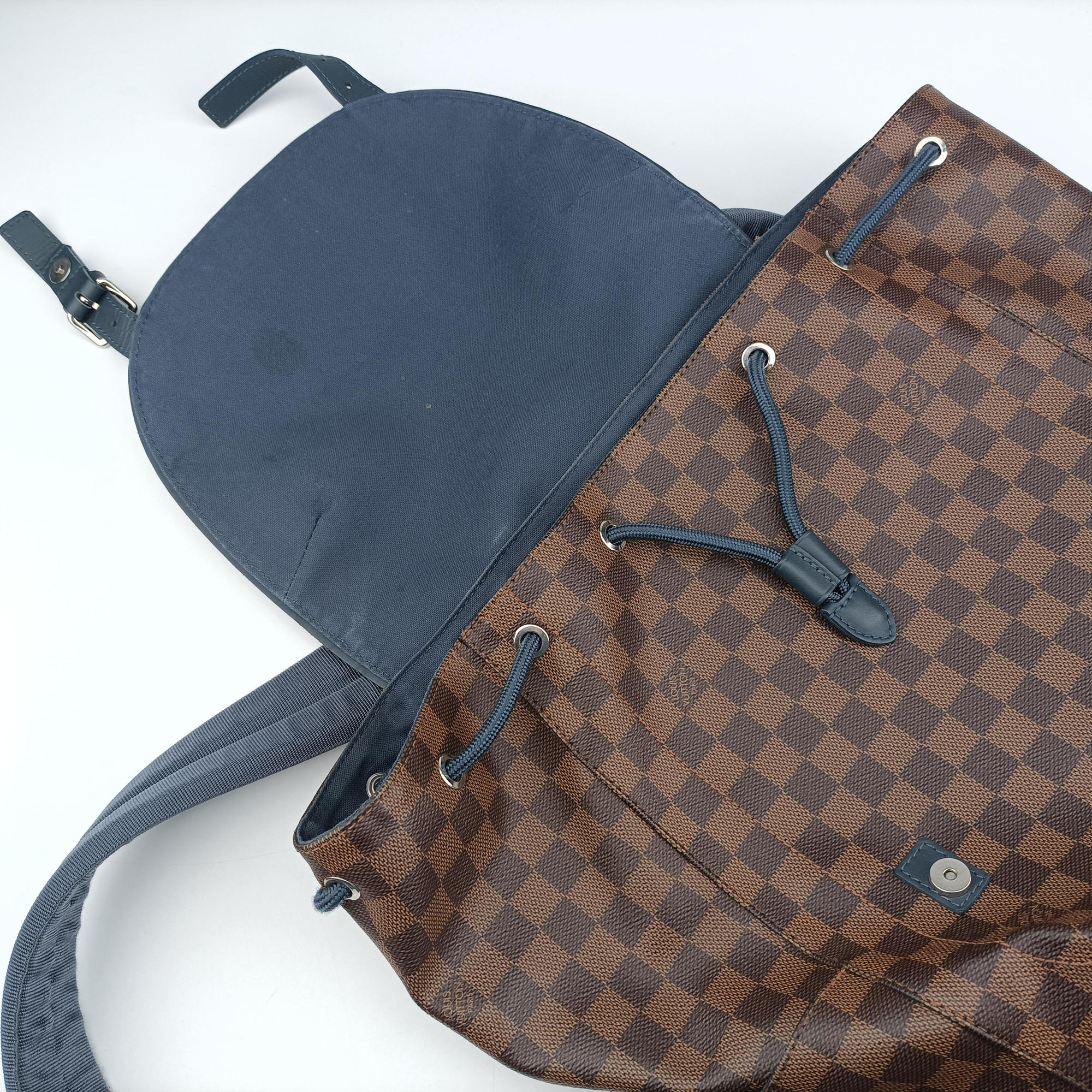 Pre-owned Louis Vuitton Runner EBENE Damier Canvas N41377 backpack/rucksack | stylenewstar