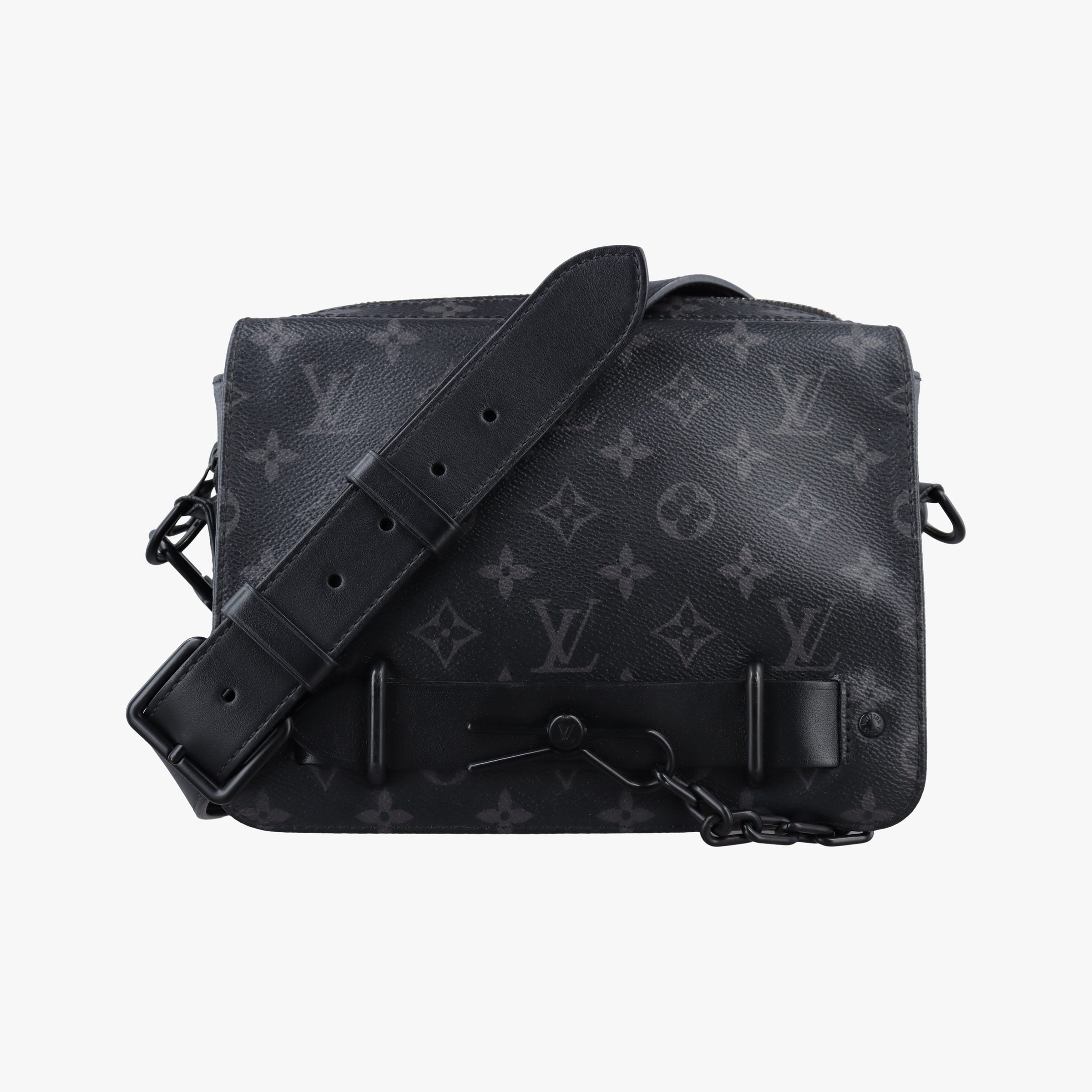 Secondhand Louis Vuitton Steamer Messenger BLACK Monogram Eclipse M45585 shoulderbag | stylenewstar