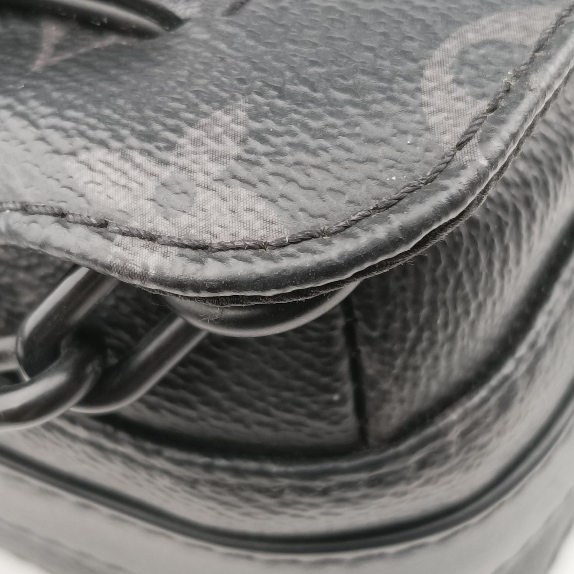 Secondhand Louis Vuitton Steamer Messenger BLACK Monogram Eclipse M45585 shoulderbag | stylenewstar