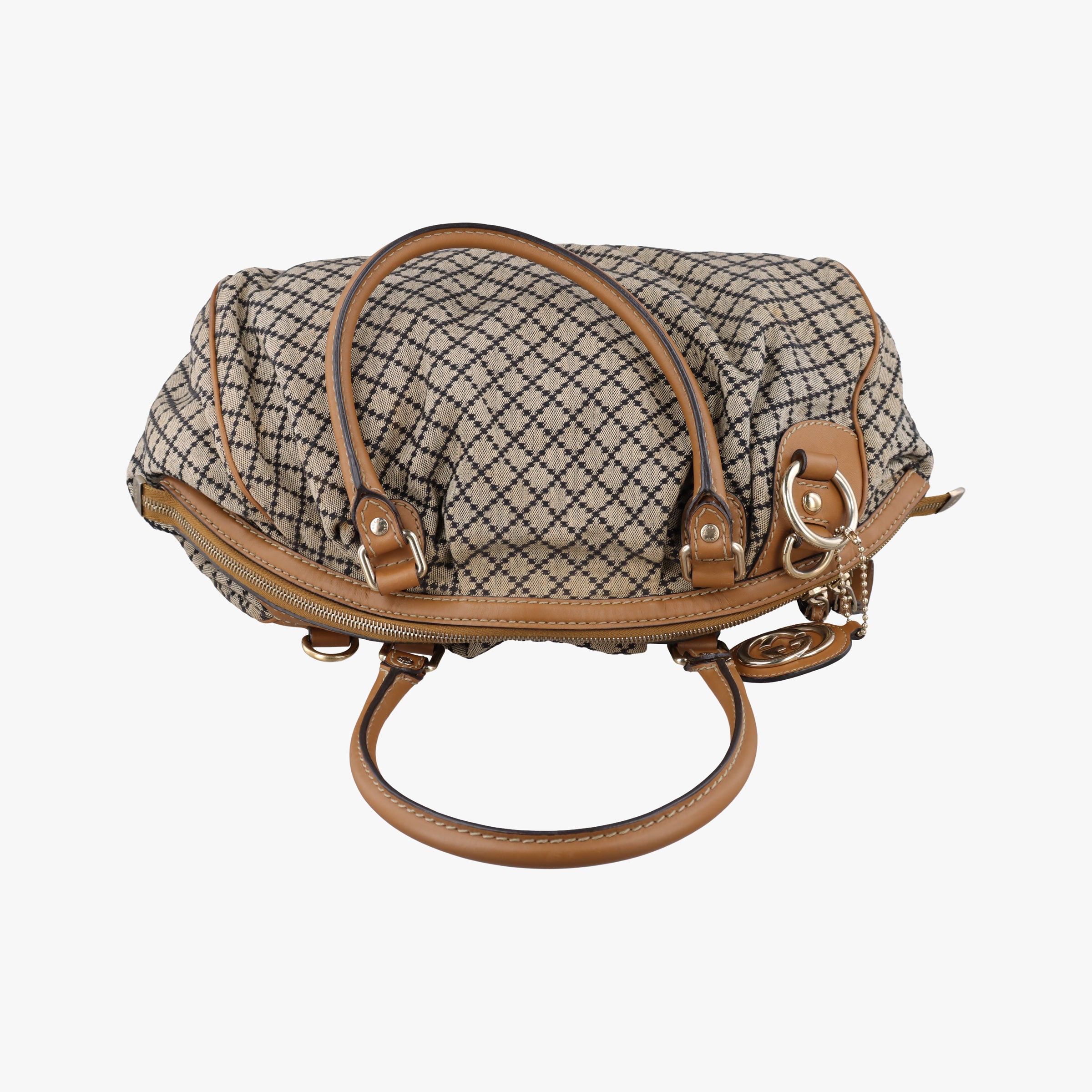 Vintage Gucci Sukey GUCCISSIMA Brown x Beige canvas×leather 223974 shoulderbag | stylenewstar