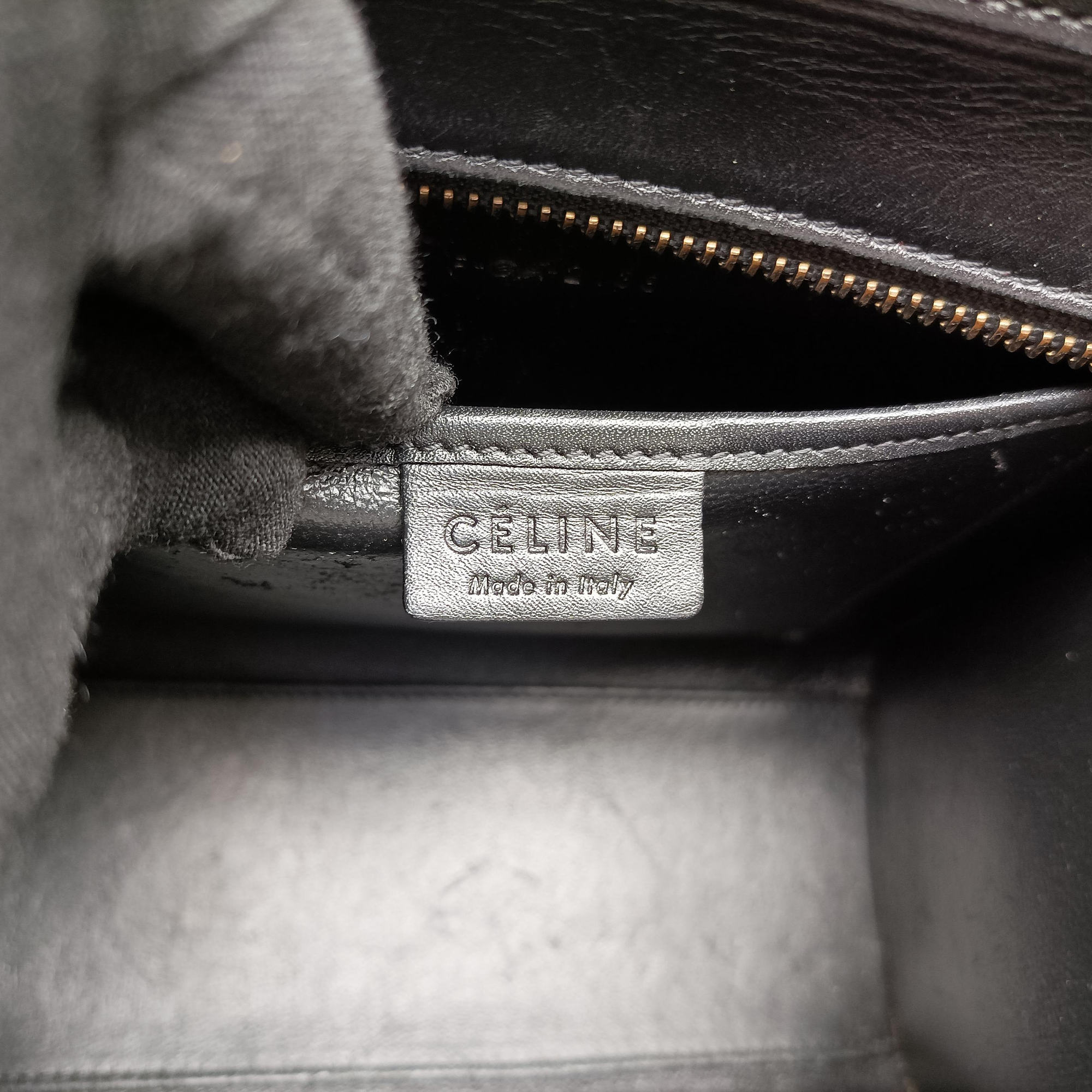 Pre-owned Celine Luggage nano Shopper Beige×white×black Leather  shoulderbag | stylenewstar