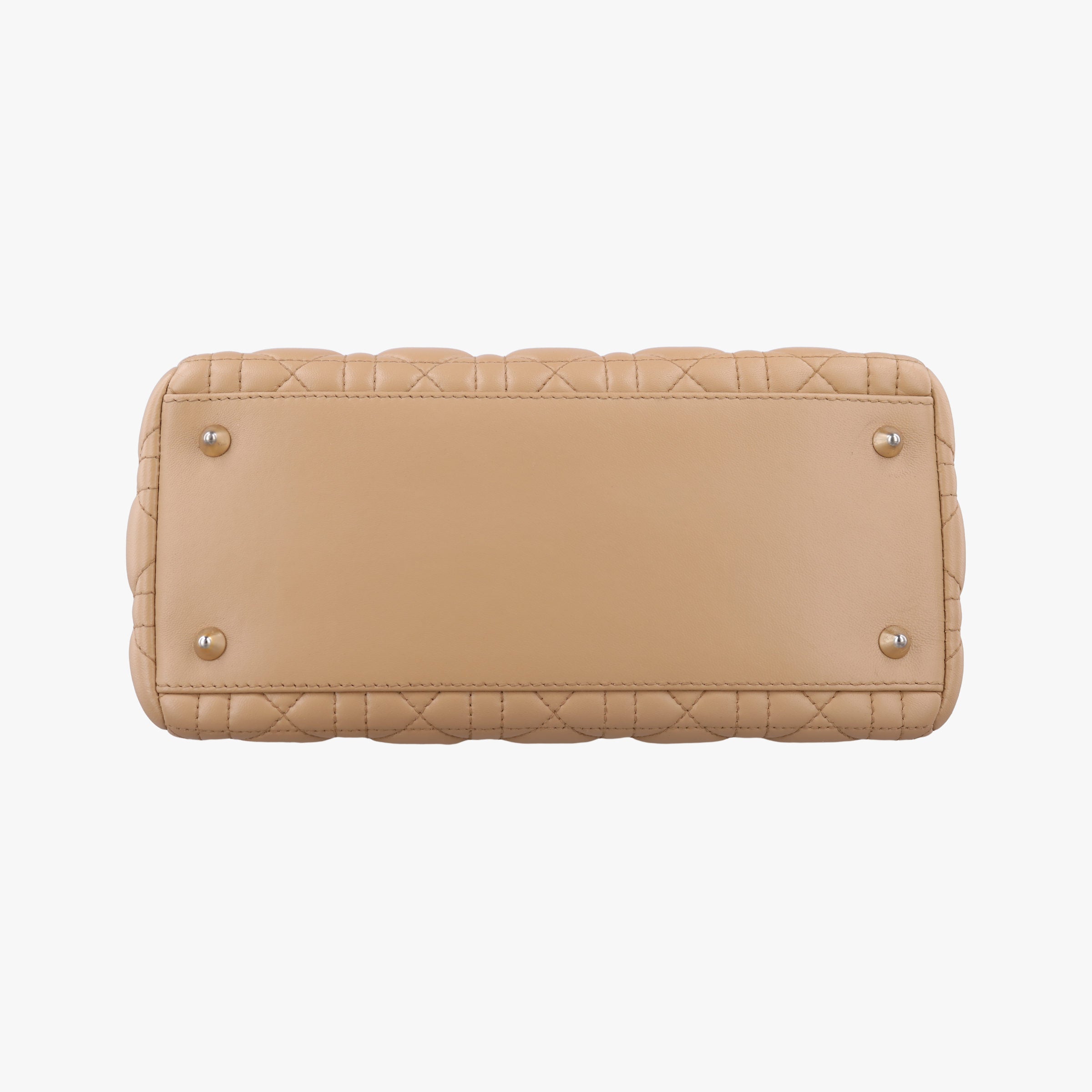 Pre-owned Christian Dior Lady Dior Beige lambskin  shoulderbag | stylenewstar