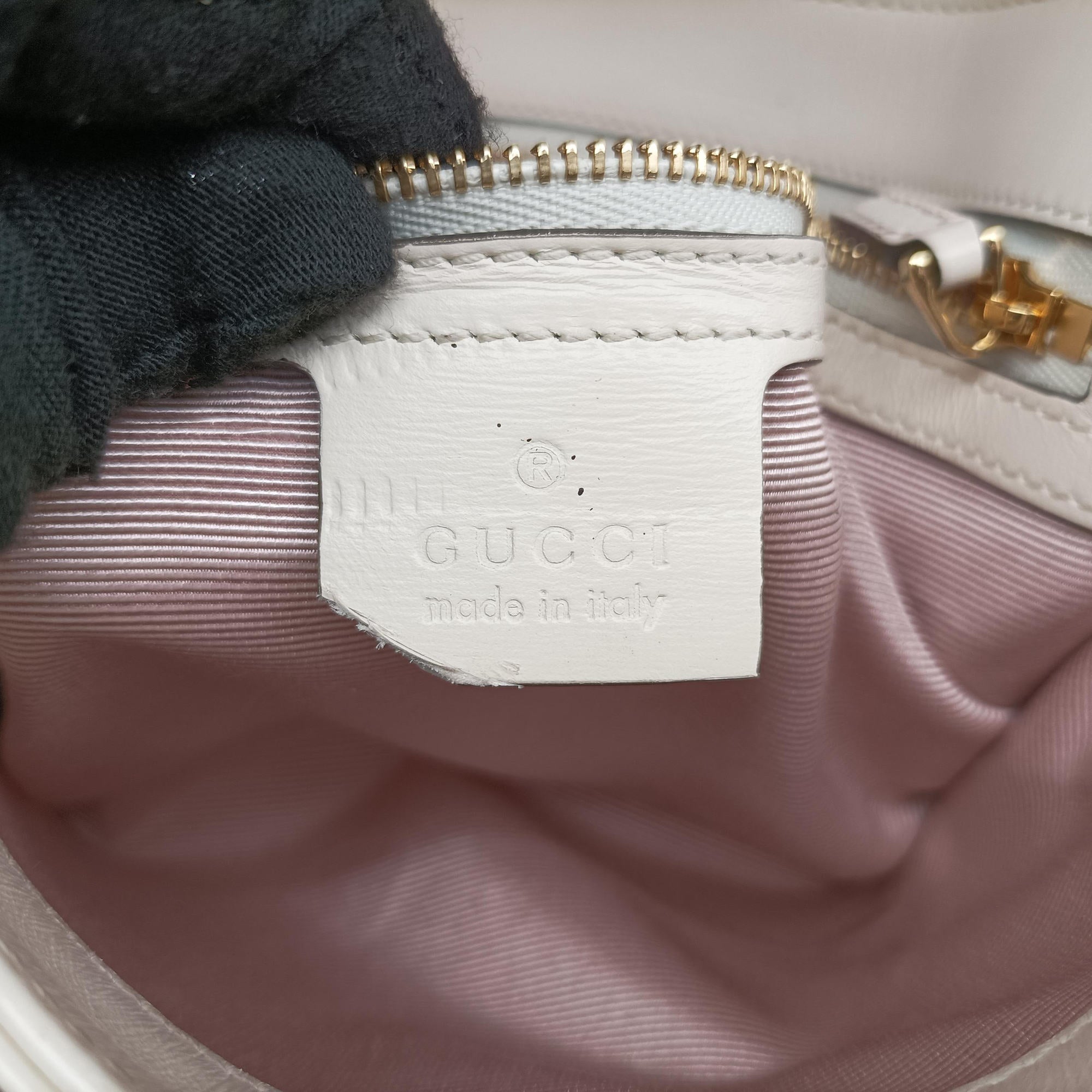 Pre-owned Gucci Arli White Leather 550129 shoulderbag | stylenewstar