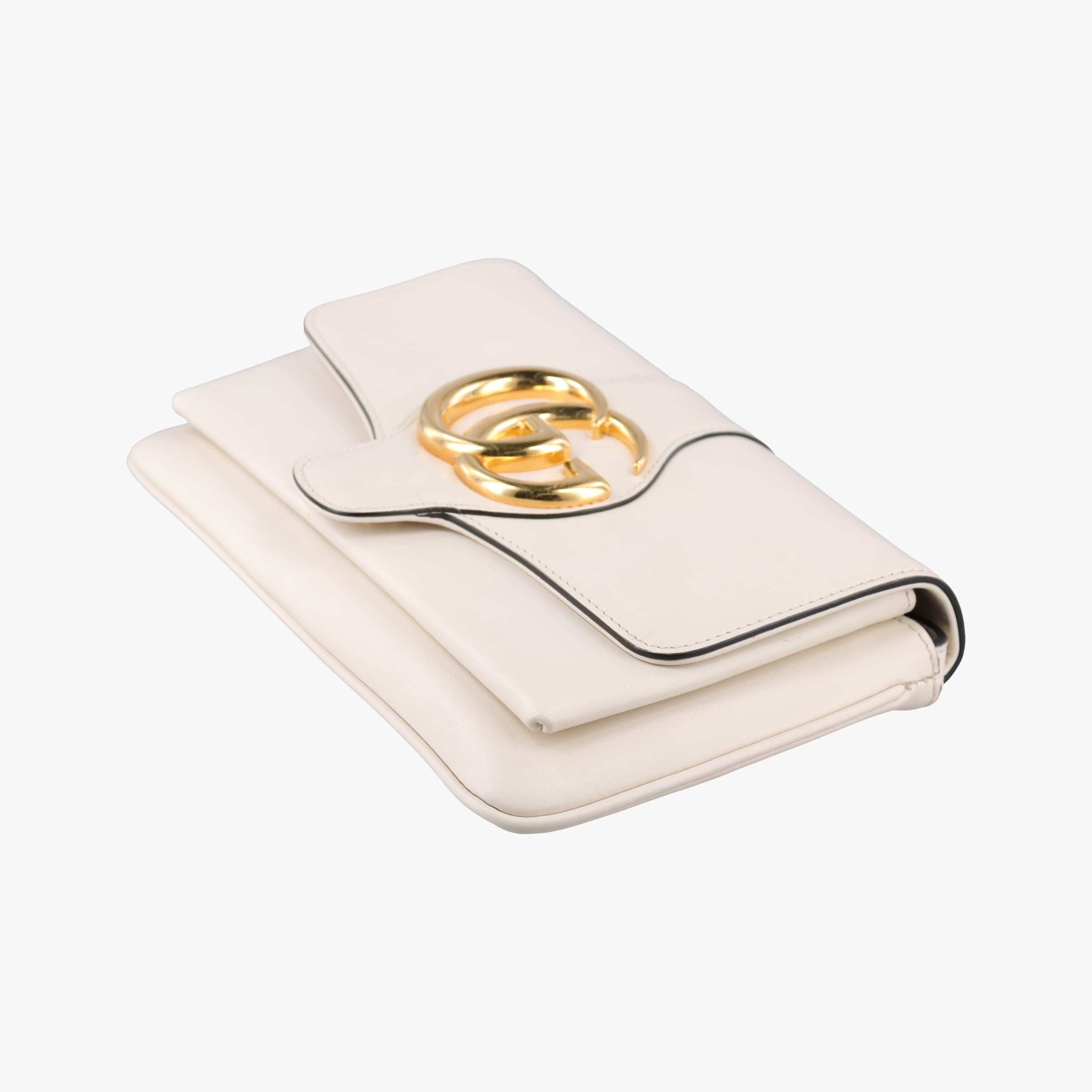 Pre-owned Gucci Arli White Leather 550129 shoulderbag | stylenewstar