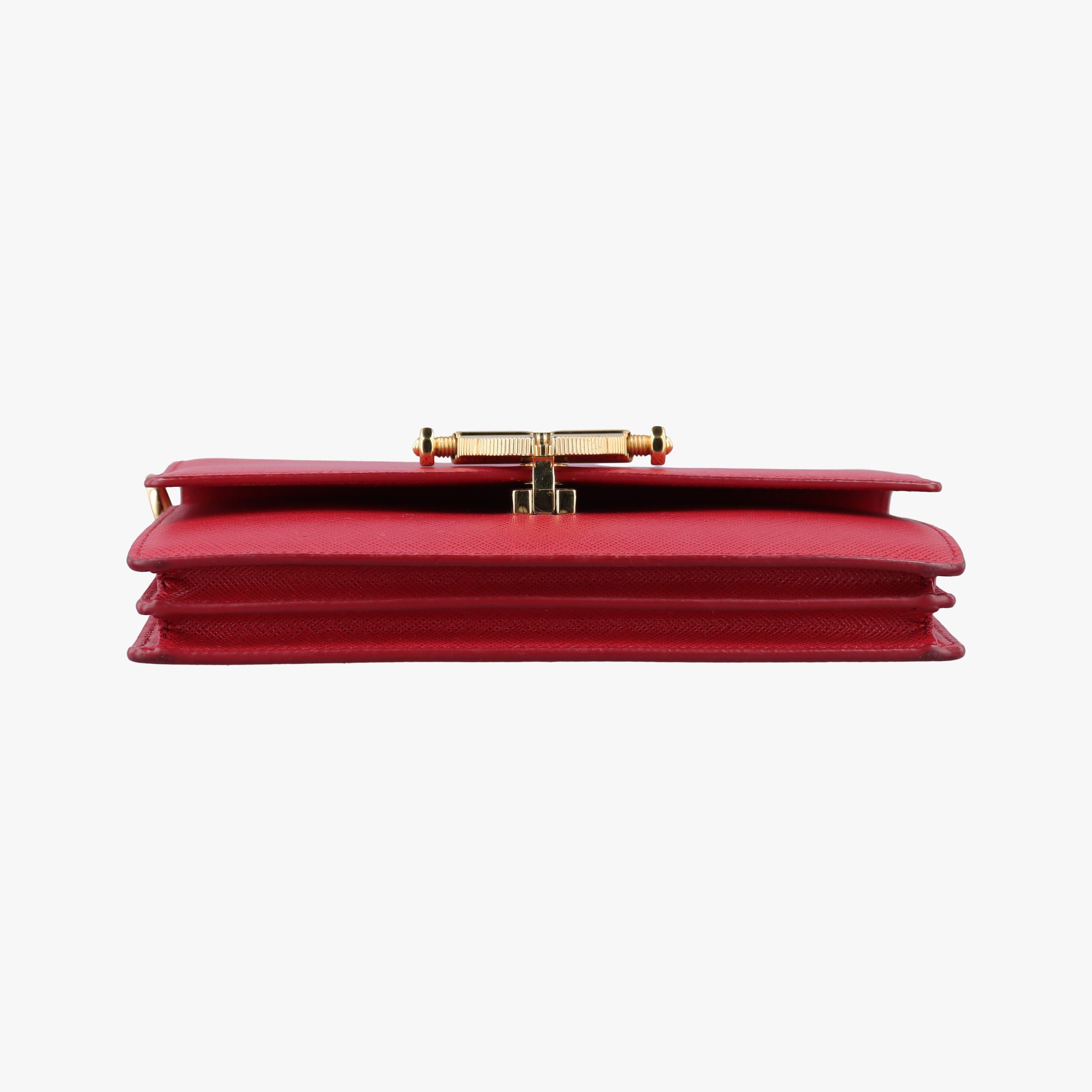 Vintage Prada heart lock Red Saffiano Leather  shoulderbag | stylenewstar