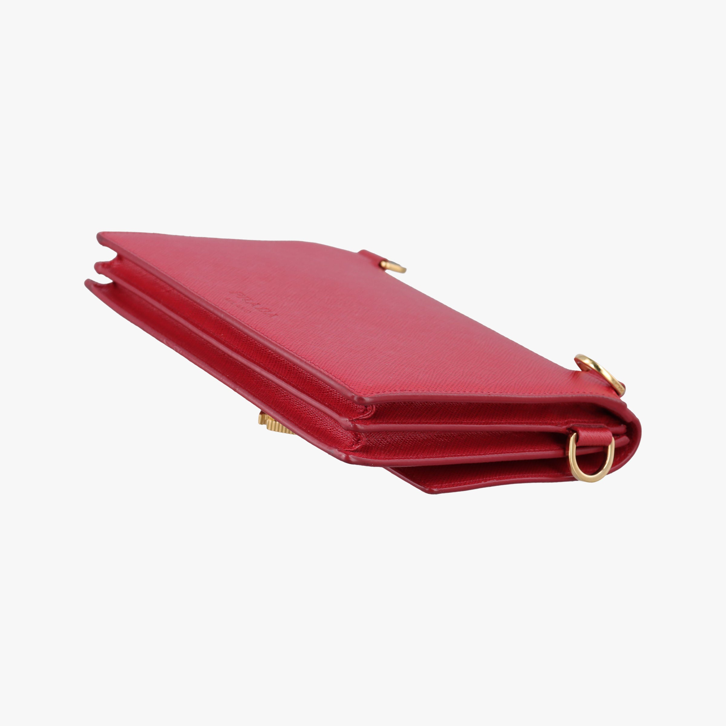 Vintage Prada heart lock Red Saffiano Leather  shoulderbag | stylenewstar