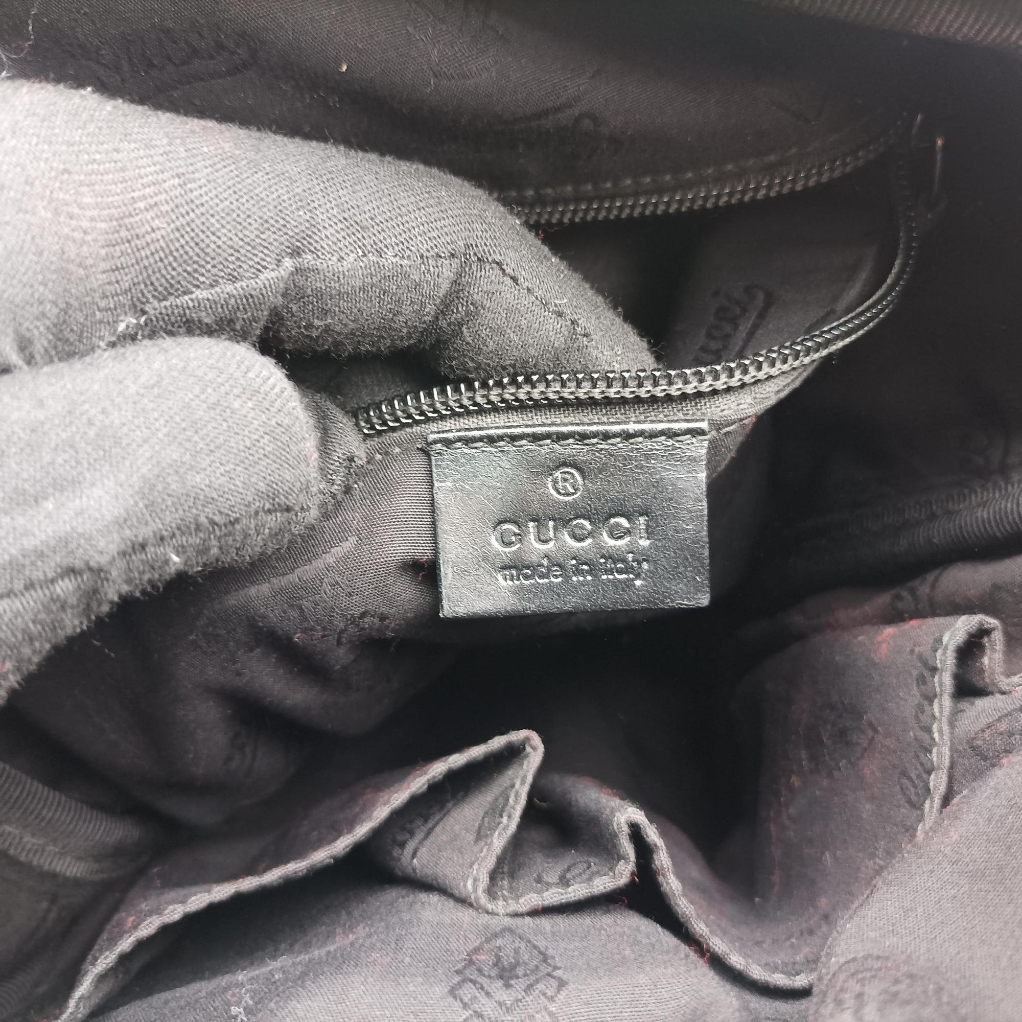 Secondhand Gucci GG Imprime Messenger Black PVC coated canvas 201448 shoulderbag | stylenewstar