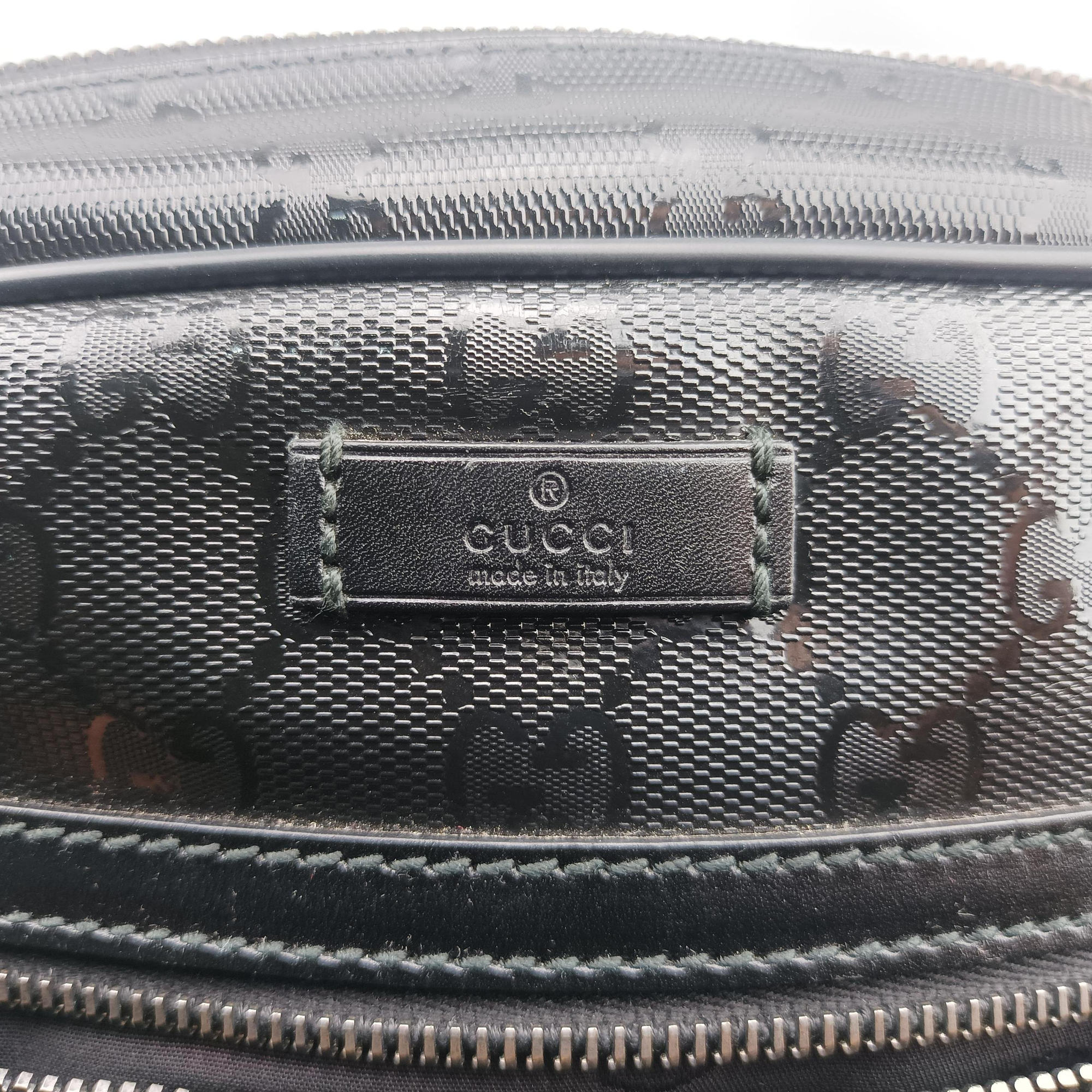 Secondhand Gucci GG Imprime Messenger Black PVC coated canvas 201448 shoulderbag | stylenewstar