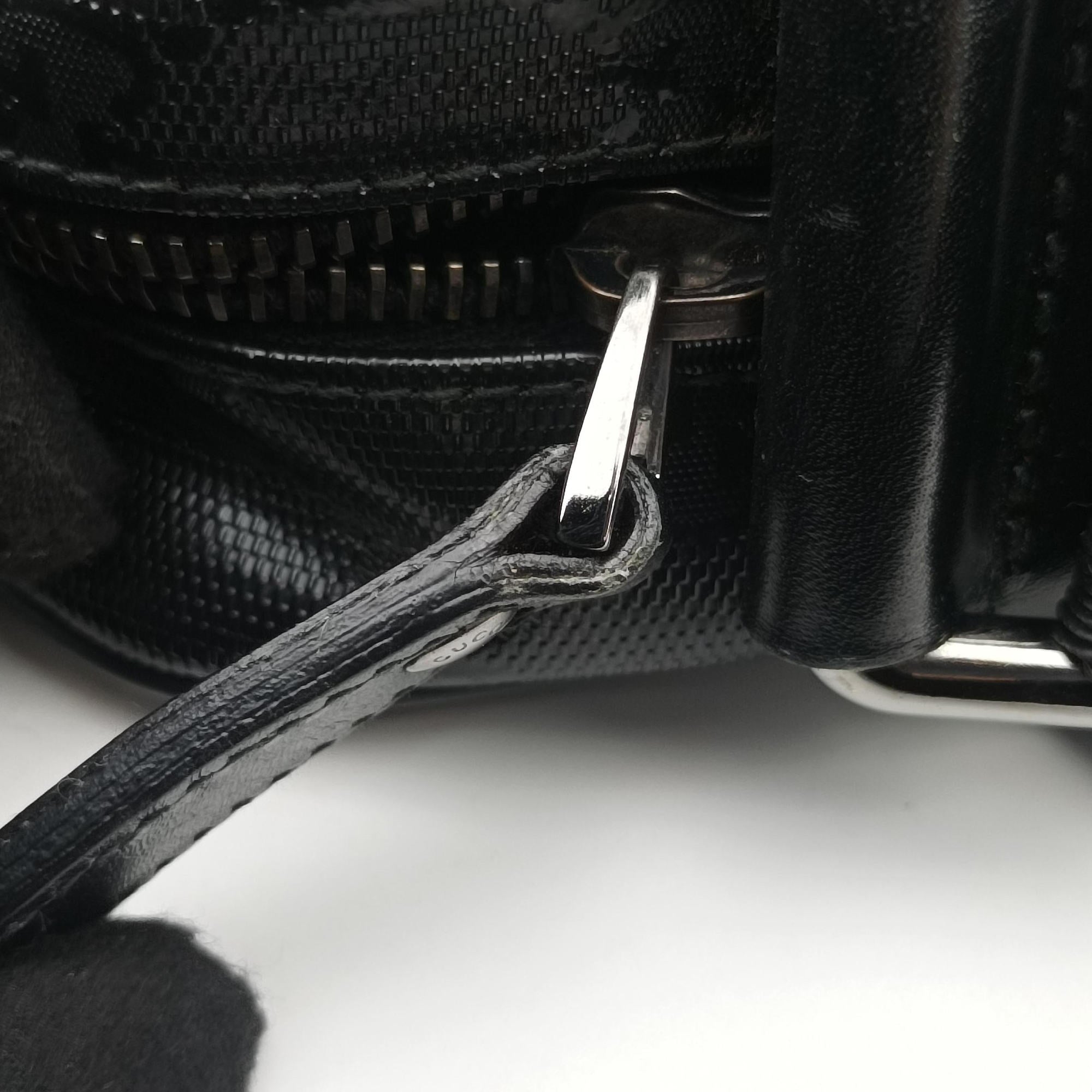 Secondhand Gucci GG Imprime Messenger Black PVC coated canvas 201448 shoulderbag | stylenewstar