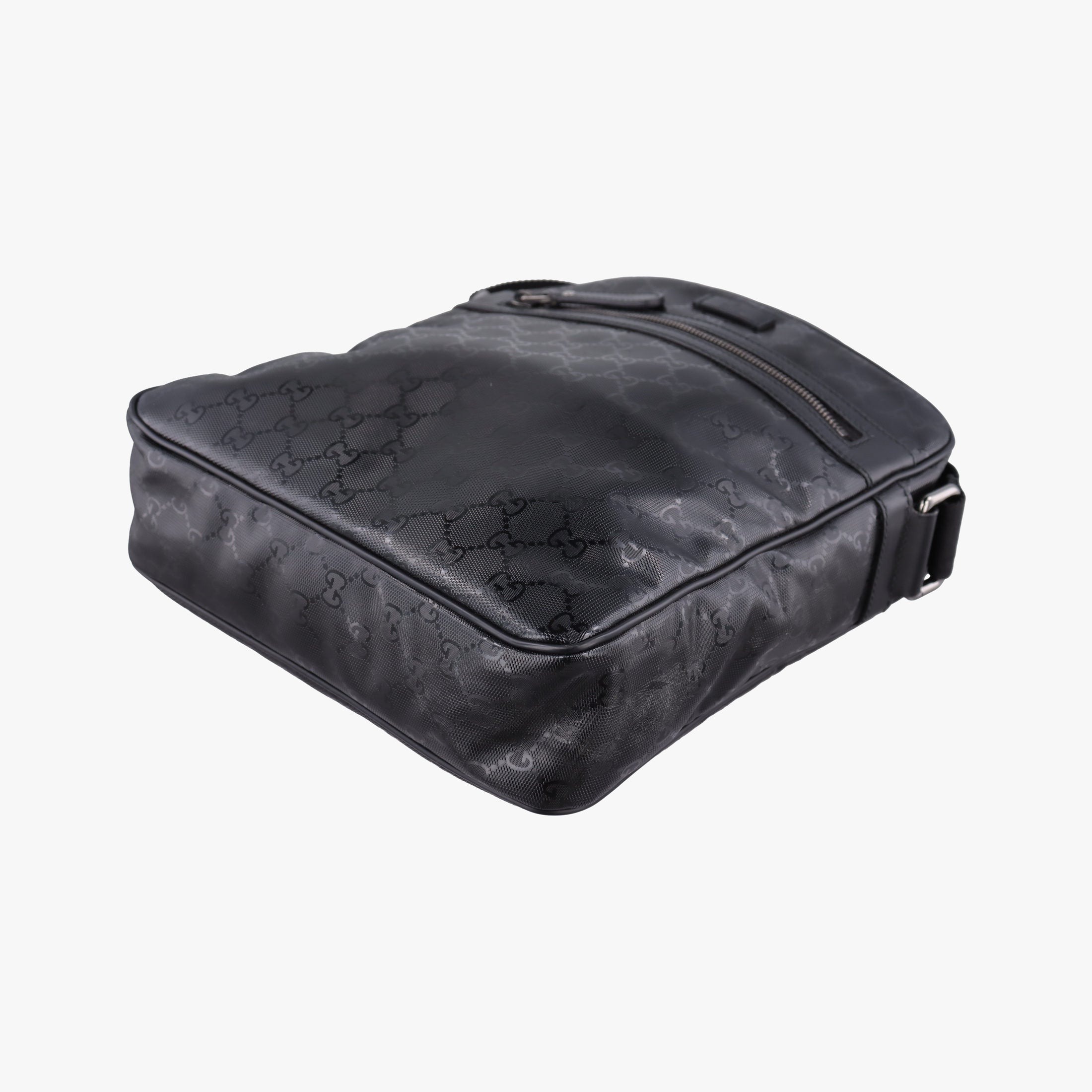 Secondhand Gucci GG Imprime Messenger Black PVC coated canvas 201448 shoulderbag | stylenewstar