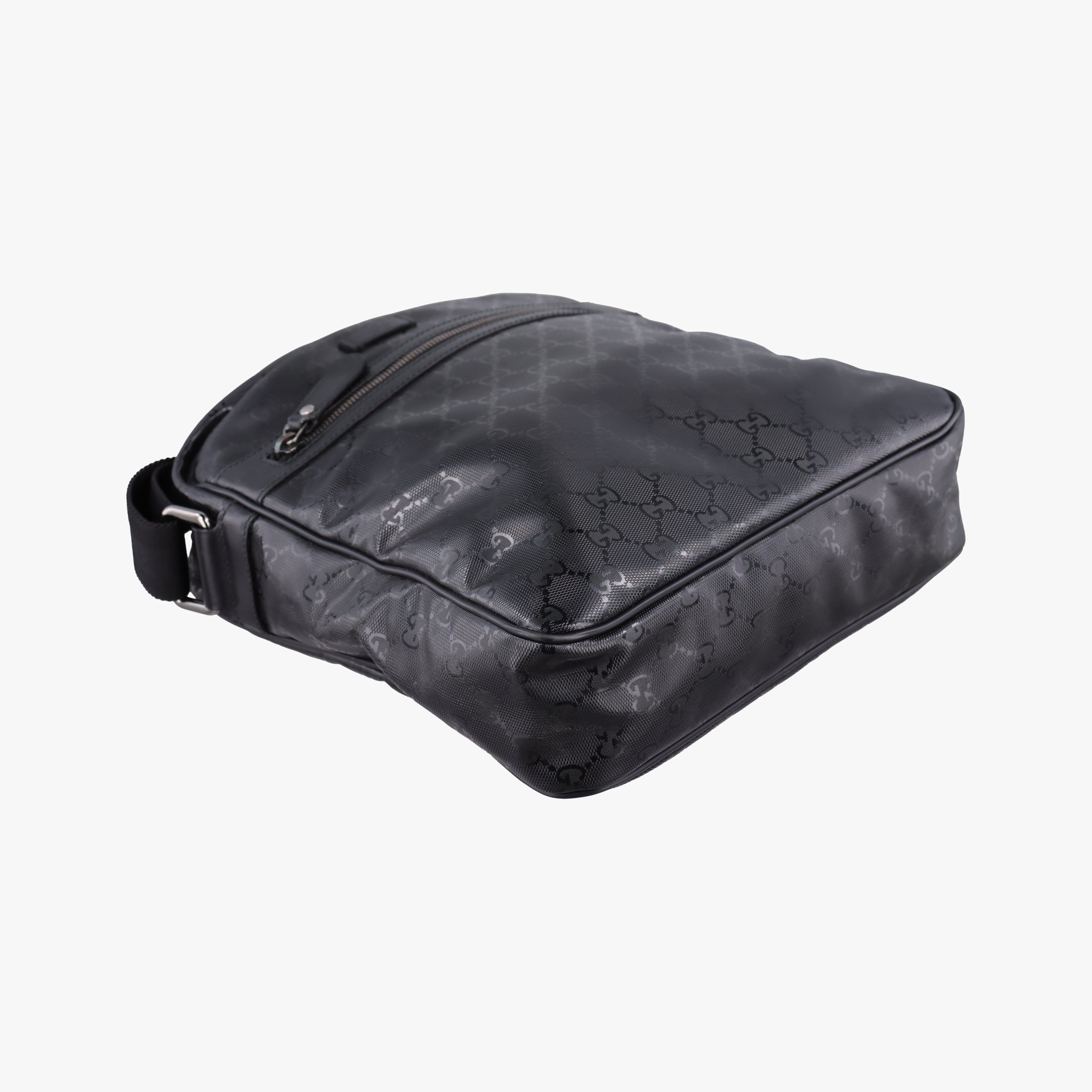 Secondhand Gucci GG Imprime Messenger Black PVC coated canvas 201448 shoulderbag | stylenewstar