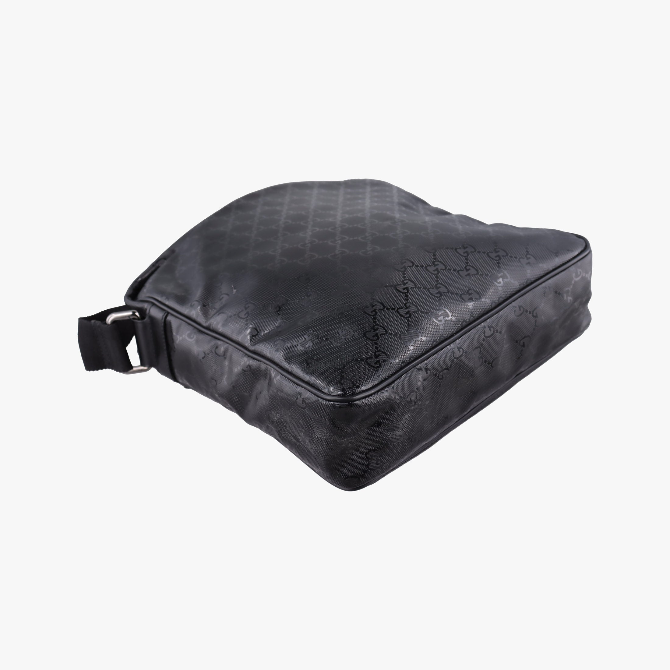 Secondhand Gucci GG Imprime Messenger Black PVC coated canvas 201448 shoulderbag | stylenewstar