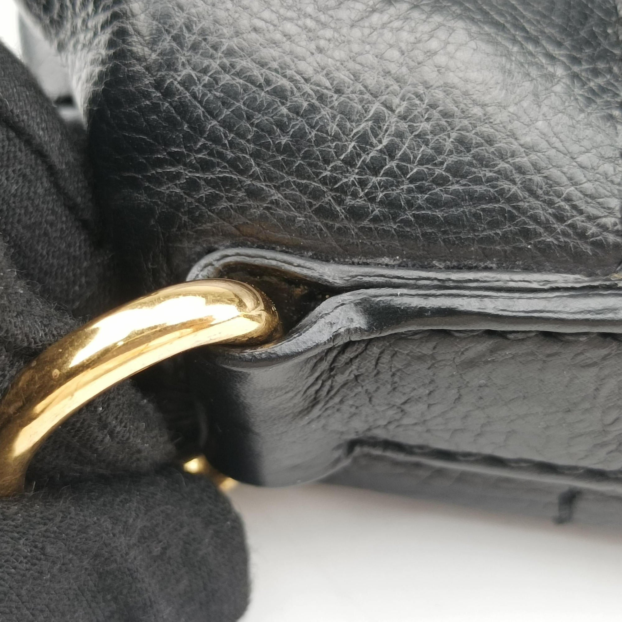 Pre-owned Prada Soft Shopping Black Leather  shoulderbag | stylenewstar