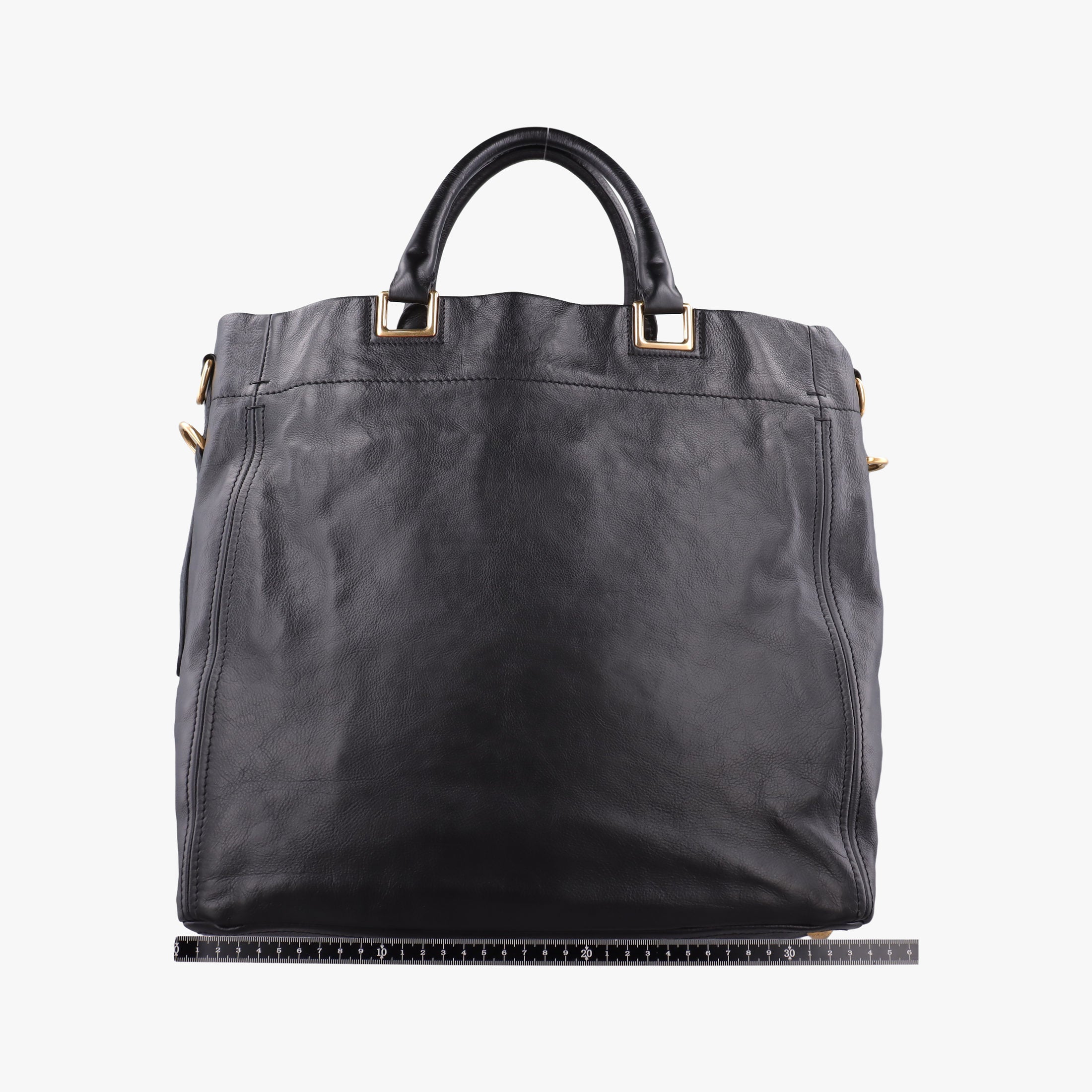 Pre-owned Prada Soft Shopping Black Leather  shoulderbag | stylenewstar
