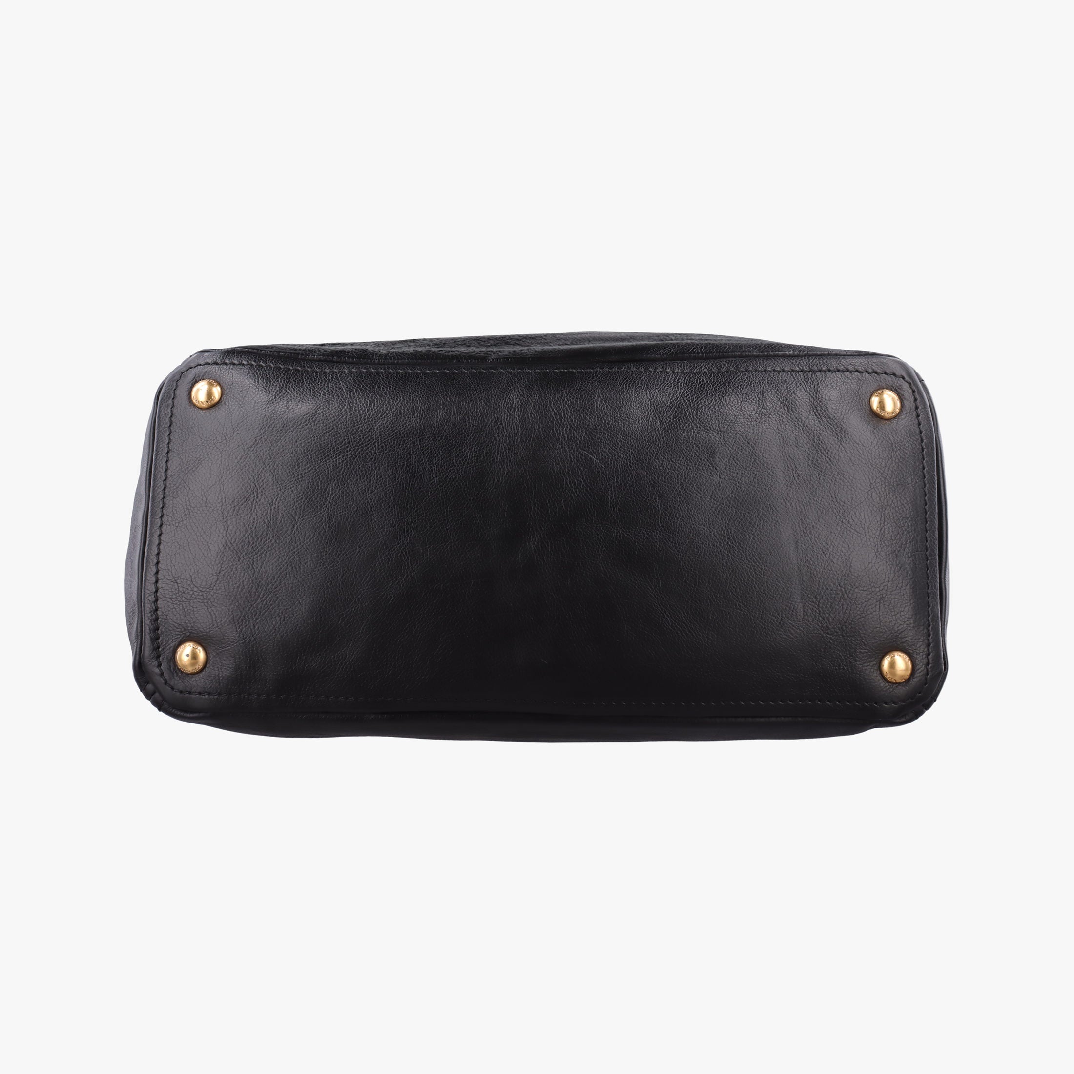 Pre-owned Prada Soft Shopping Black Leather  shoulderbag | stylenewstar