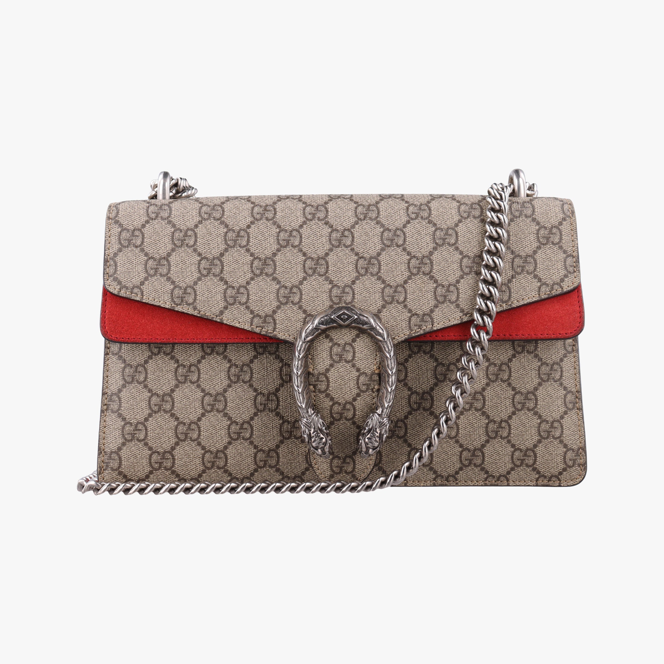 Secondhand Gucci Dionysus beige×red PVC coated canvas×suede 400249 shoulderbag | stylenewstar
