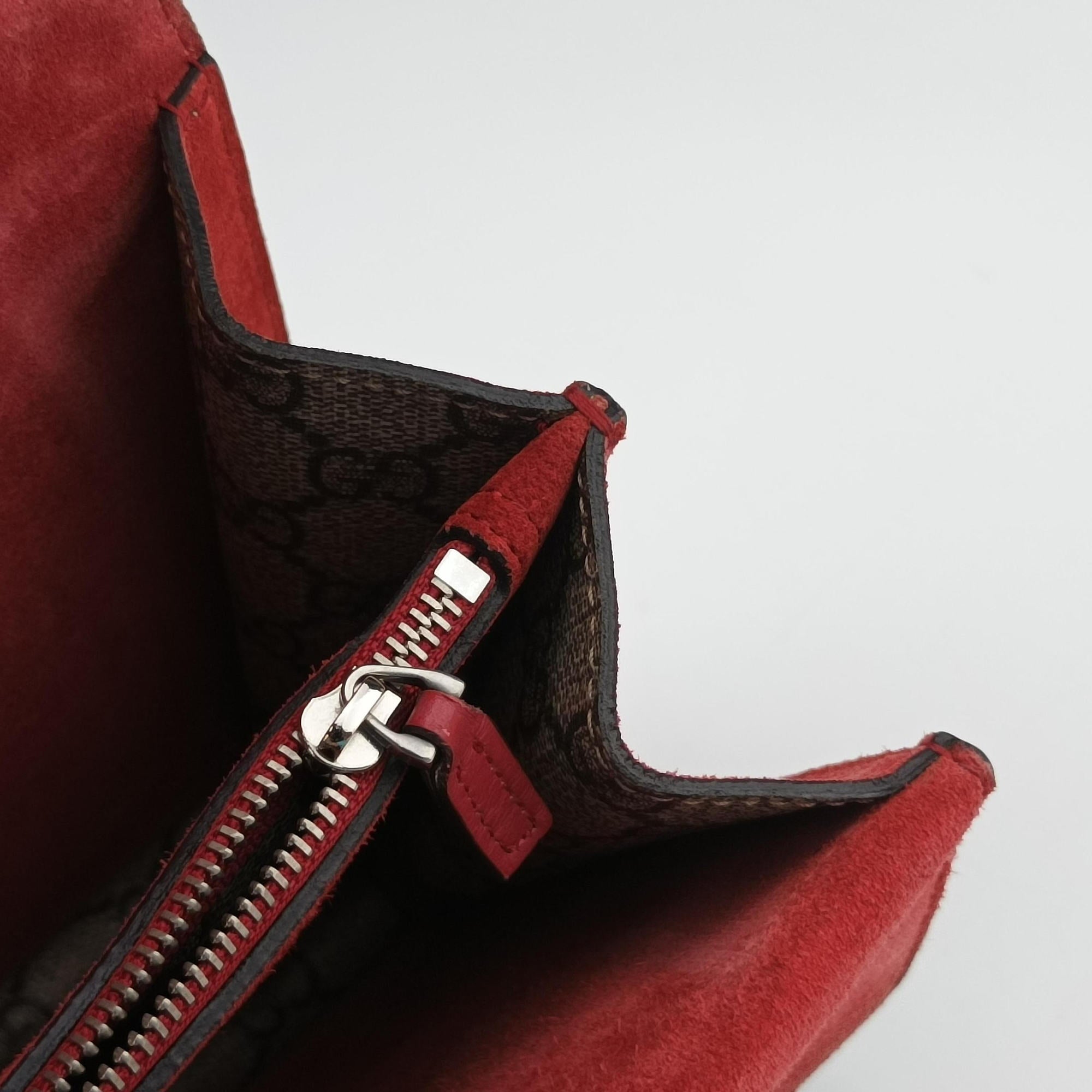 Secondhand Gucci Dionysus beige×red PVC coated canvas×suede 400249 shoulderbag | stylenewstar