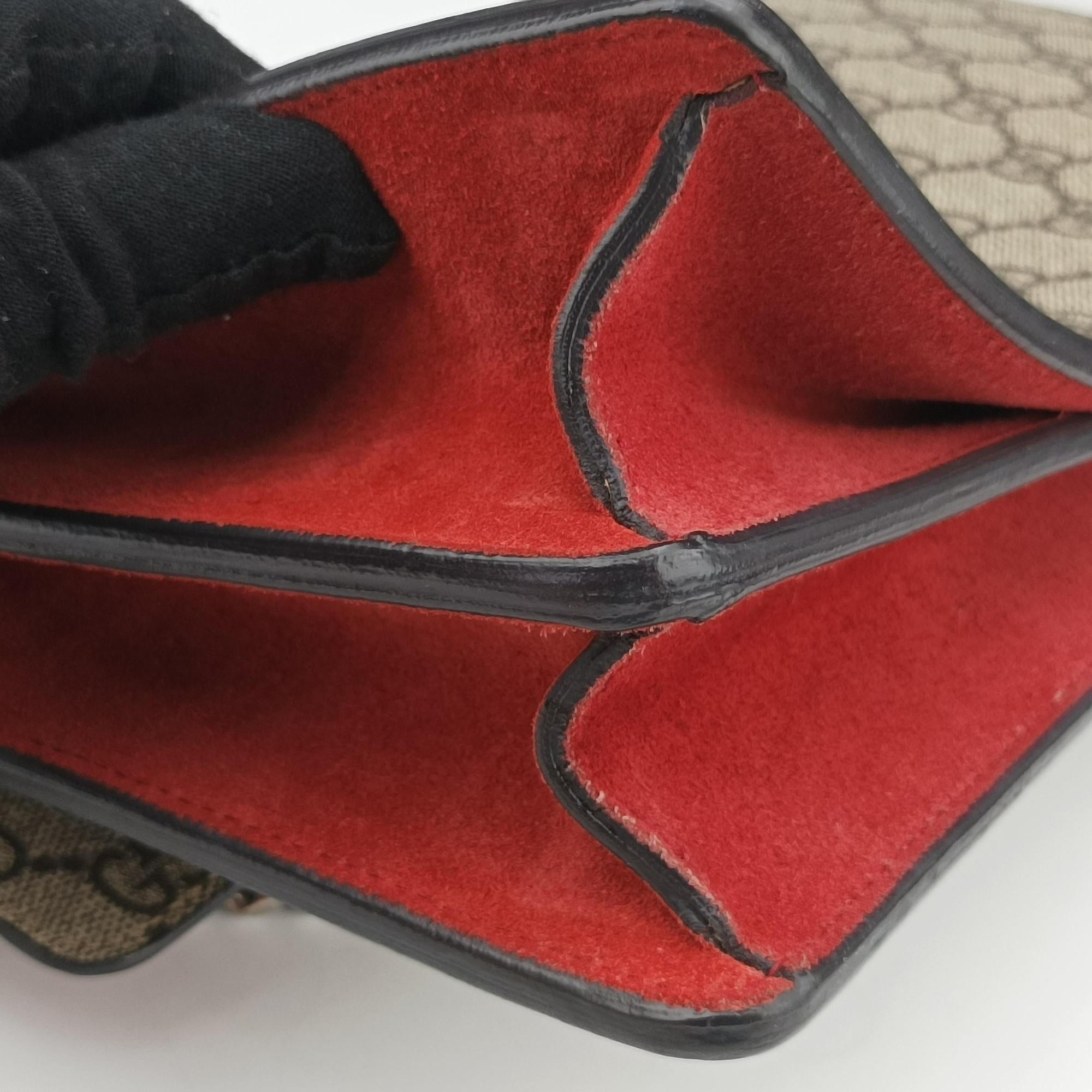 Secondhand Gucci Dionysus beige×red PVC coated canvas×suede 400249 shoulderbag | stylenewstar
