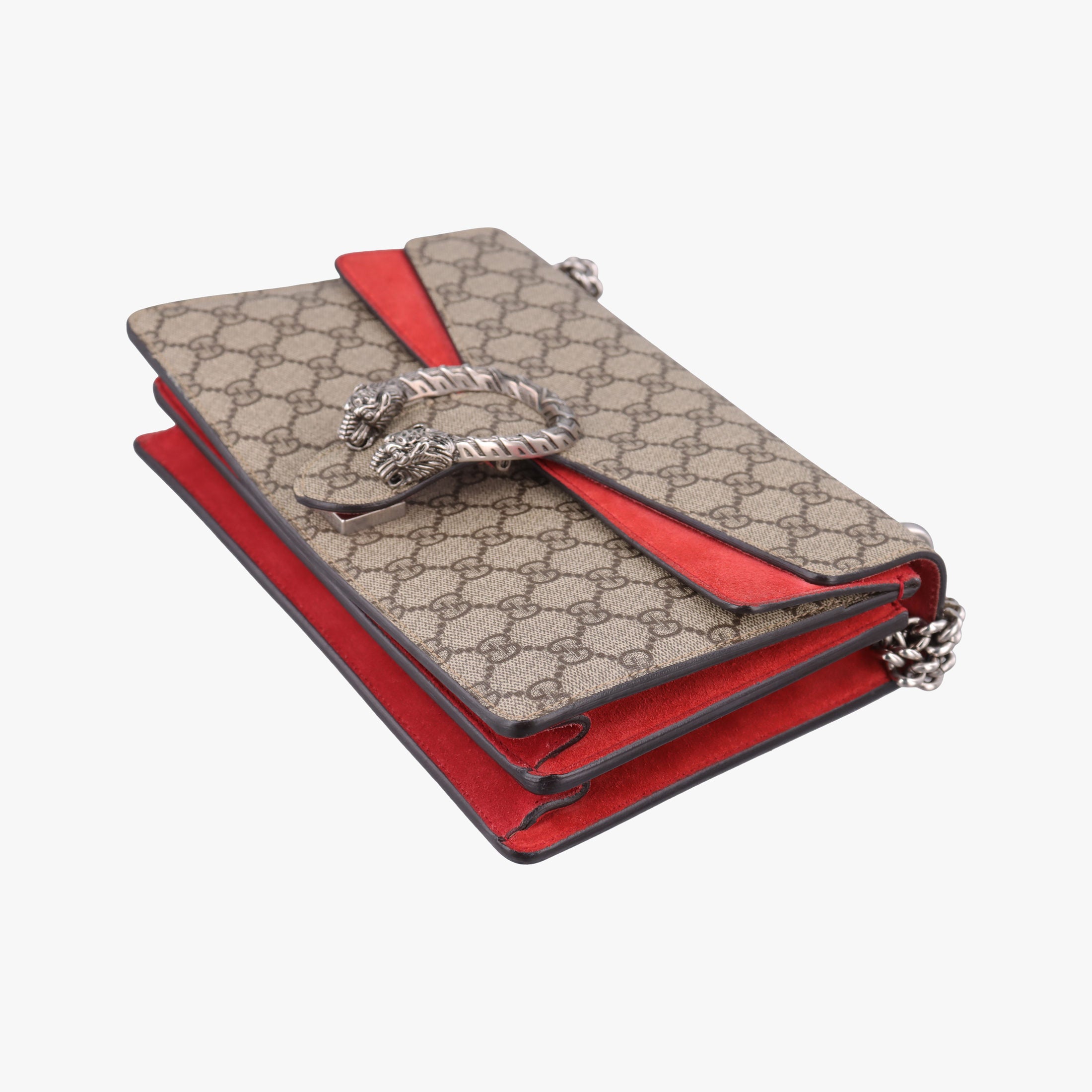 Secondhand Gucci Dionysus beige×red PVC coated canvas×suede 400249 shoulderbag | stylenewstar