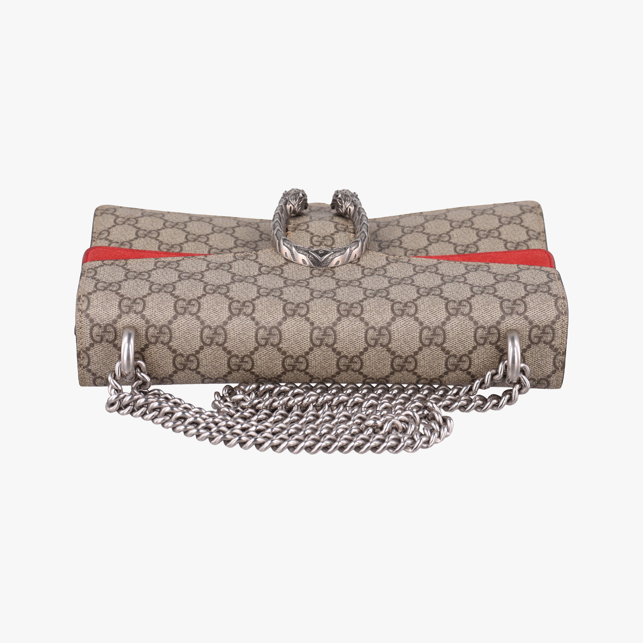 Secondhand Gucci Dionysus beige×red PVC coated canvas×suede 400249 shoulderbag | stylenewstar