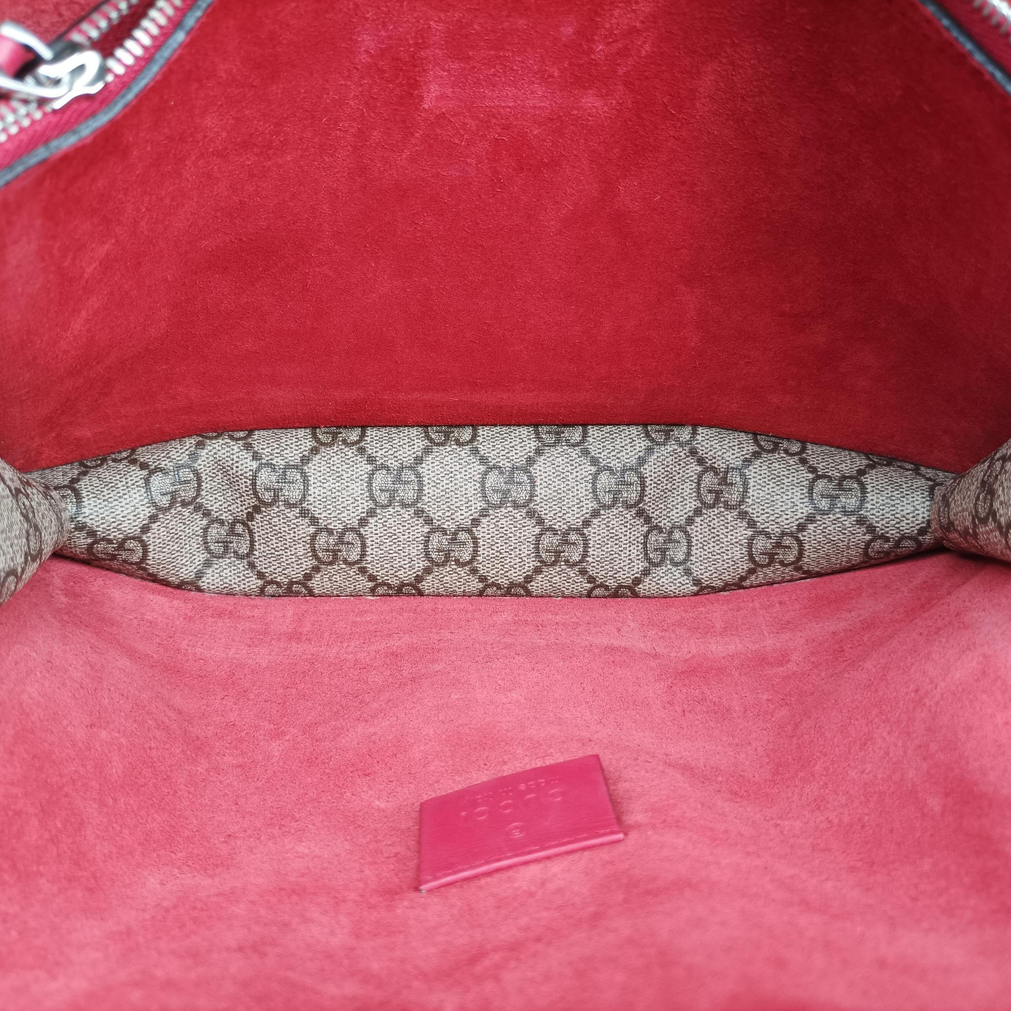 Secondhand Gucci Dionysus beige×red PVC coated canvas×suede 400249 shoulderbag | stylenewstar