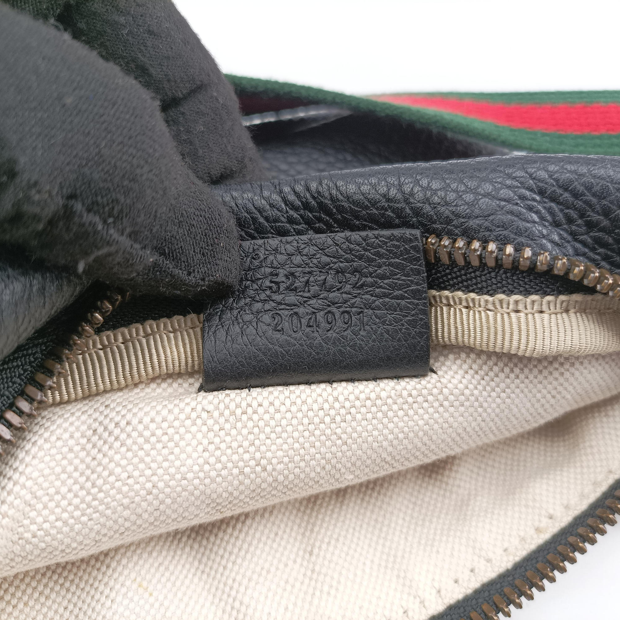 Pre-owned Gucci Print Black Leather 527792 bum bag/waist bag | stylenewstar