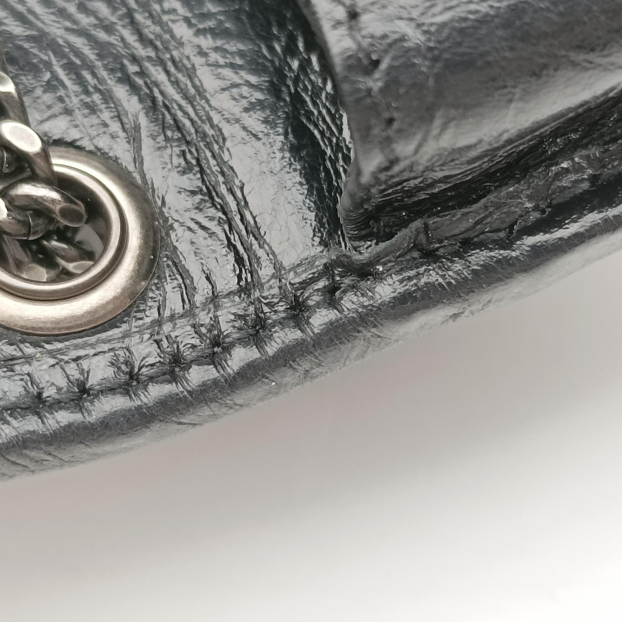 Pre-owned Yves Saint Laurent Niki Black lambskin 710844 shoulderbag | stylenewstar