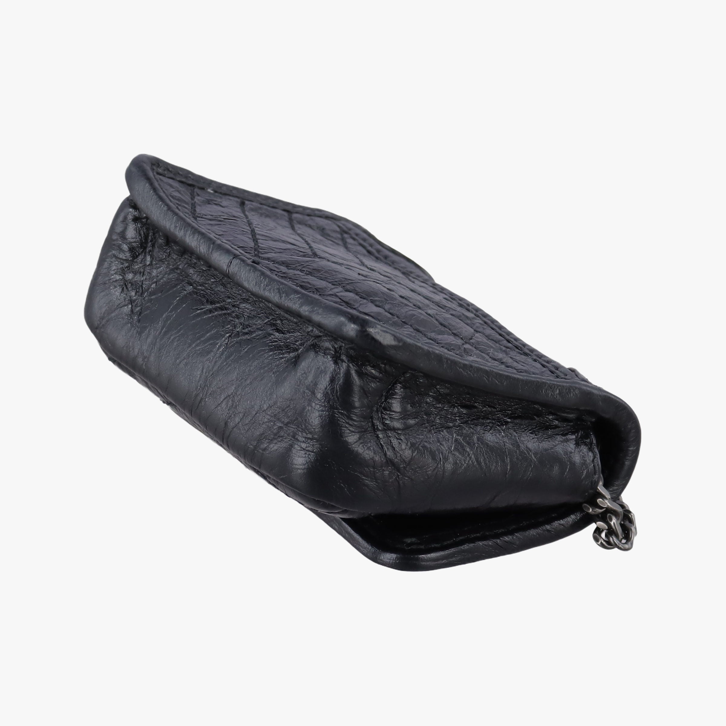 Pre-owned Yves Saint Laurent Niki Black lambskin 710844 shoulderbag | stylenewstar