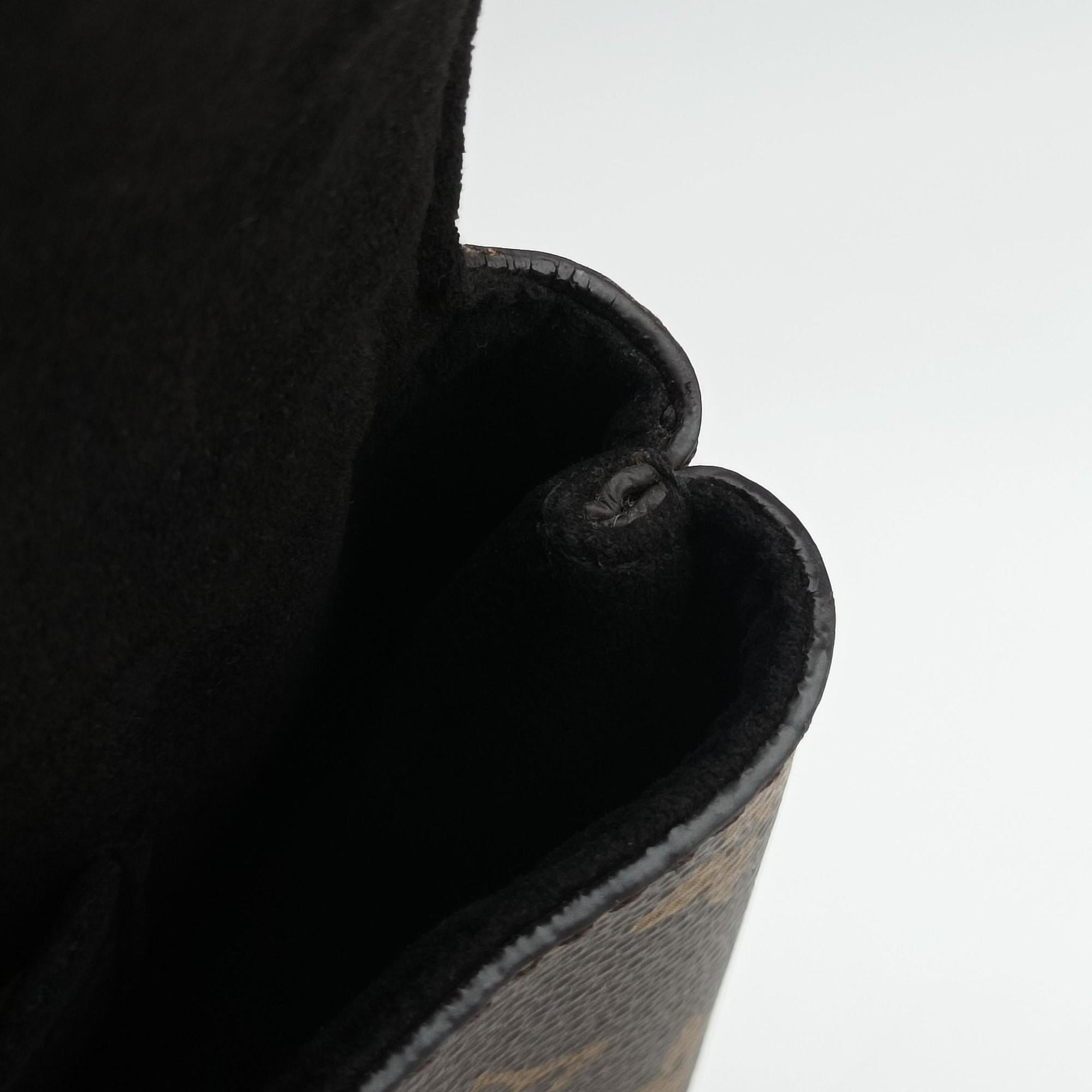 Pre-owned Louis Vuitton MARIGNAN brown×black Monogram Canvas×calf leather M44259 shoulderbag | stylenewstar