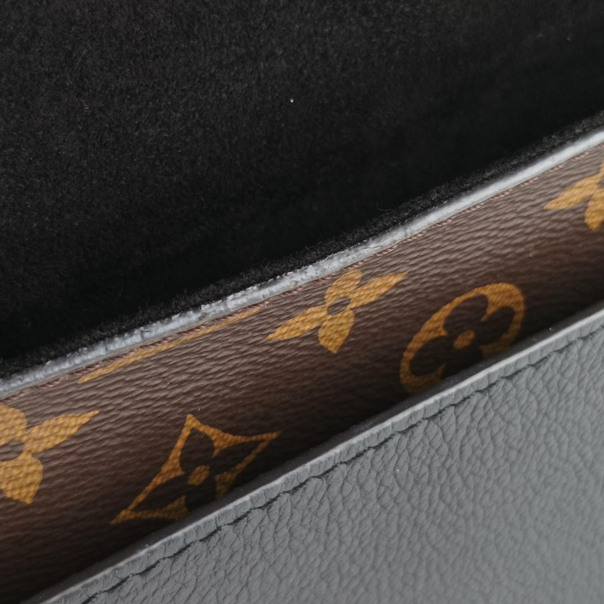 Pre-owned Louis Vuitton MARIGNAN brown×black Monogram Canvas×calf leather M44259 shoulderbag | stylenewstar