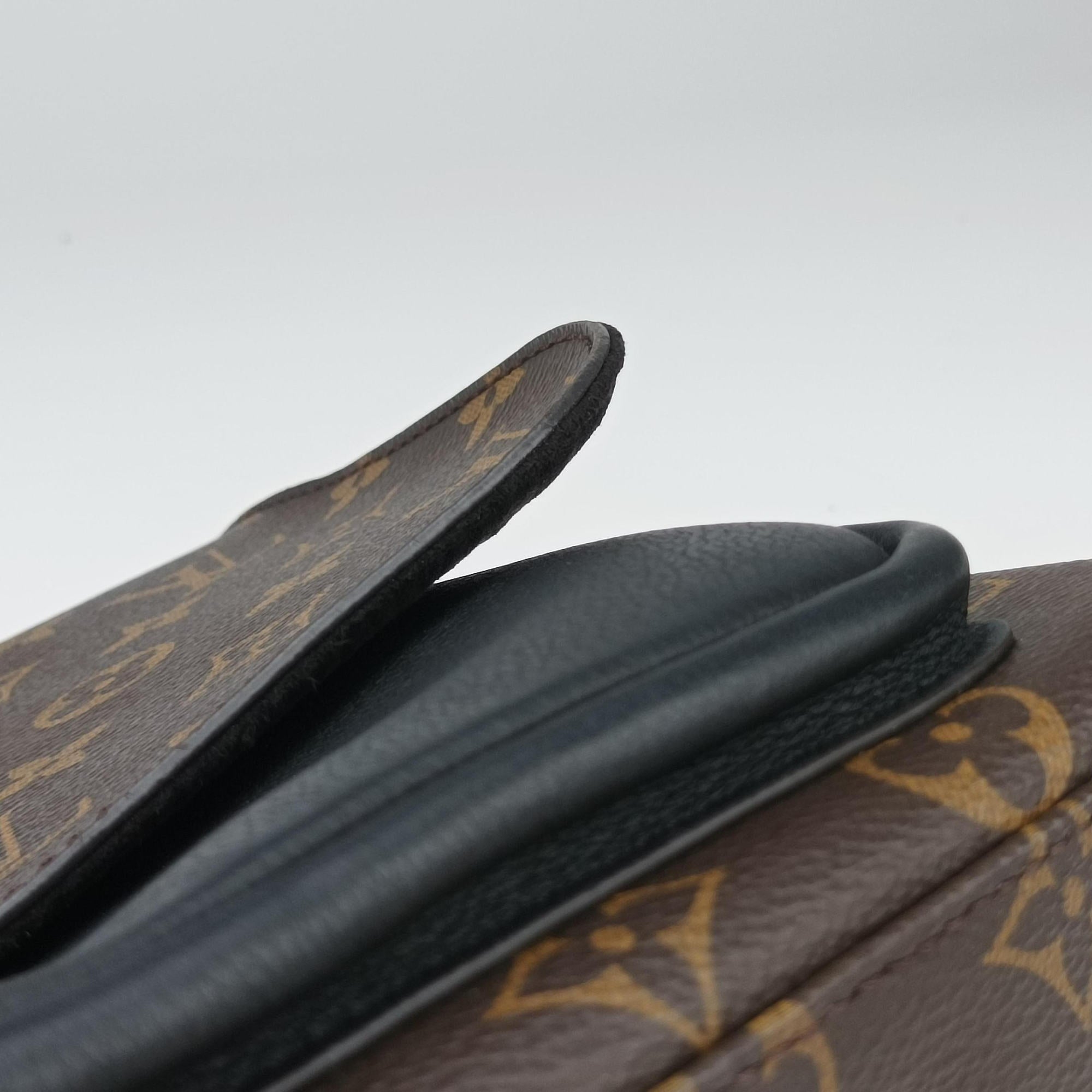 Pre-owned Louis Vuitton MARIGNAN brown×black Monogram Canvas×calf leather M44259 shoulderbag | stylenewstar