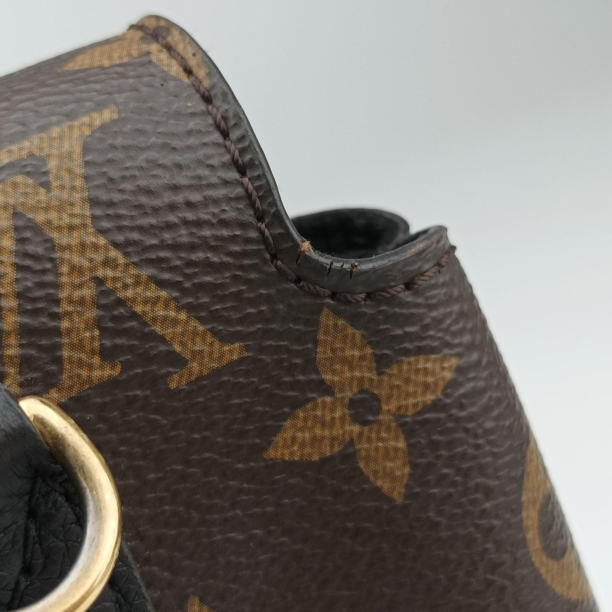 Pre-owned Louis Vuitton MARIGNAN brown×black Monogram Canvas×calf leather M44259 shoulderbag | stylenewstar