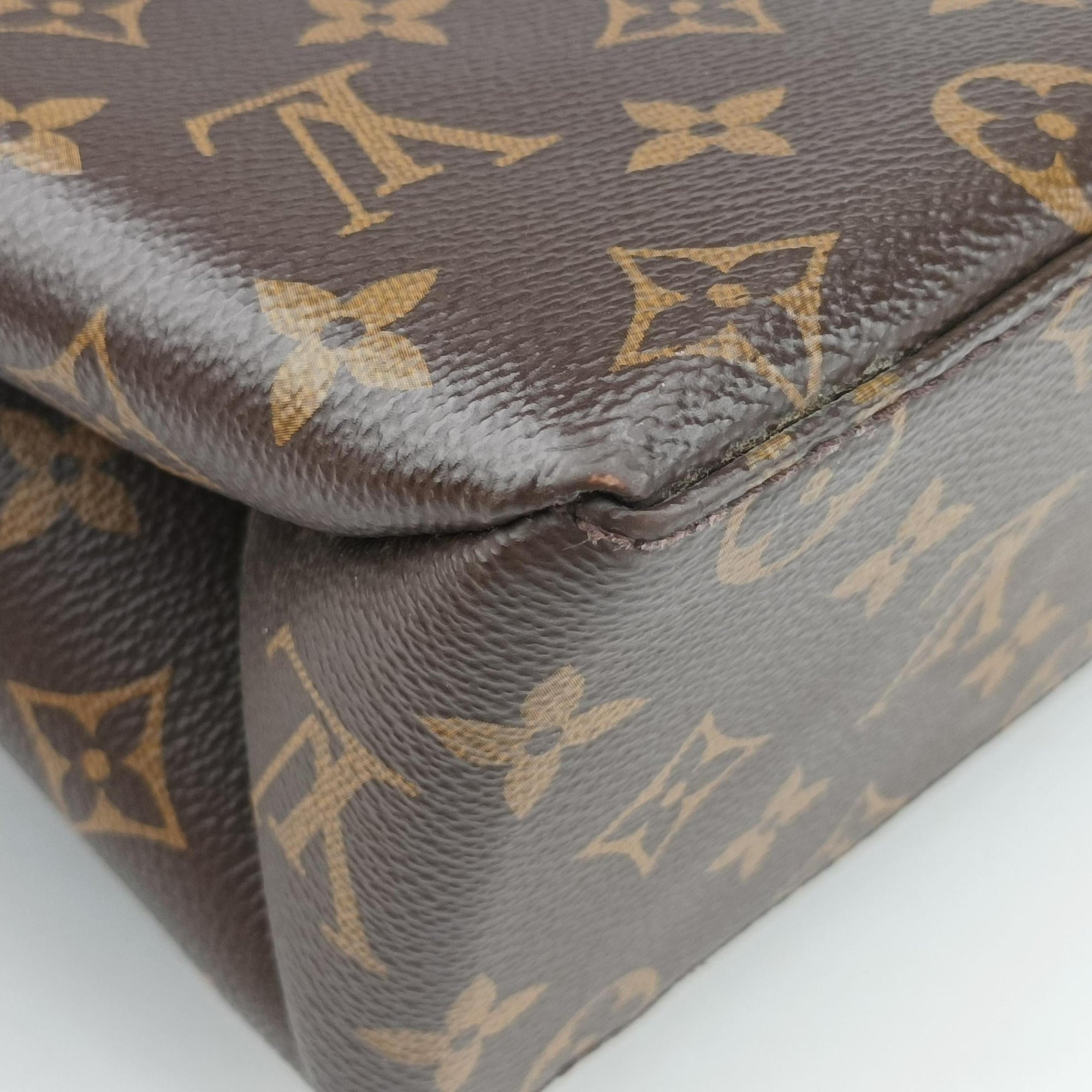 Pre-owned Louis Vuitton MARIGNAN brown×black Monogram Canvas×calf leather M44259 shoulderbag | stylenewstar