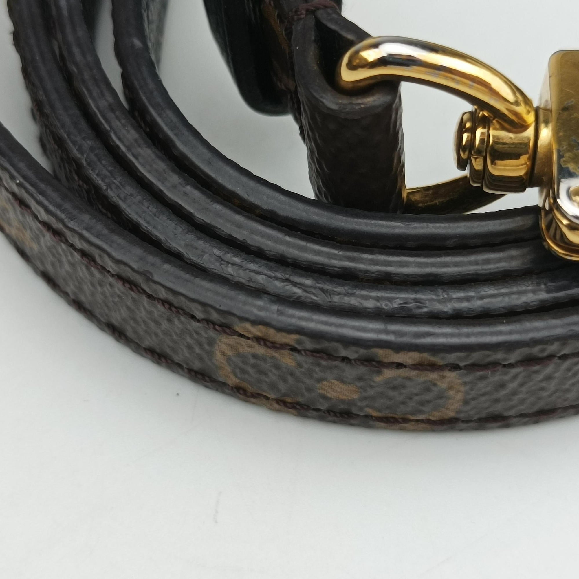 Pre-owned Louis Vuitton MARIGNAN brown×black Monogram Canvas×calf leather M44259 shoulderbag | stylenewstar