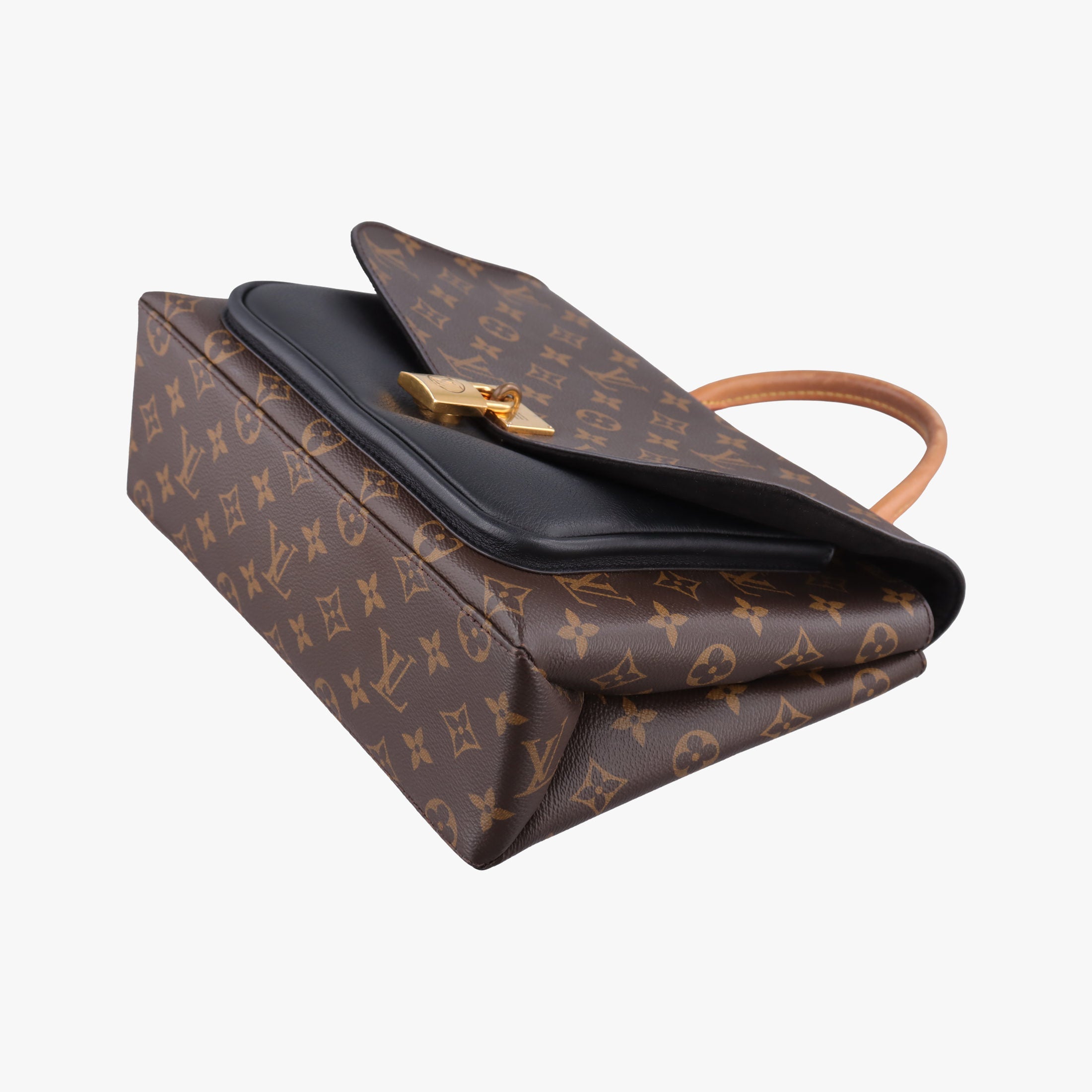 Pre-owned Louis Vuitton MARIGNAN brown×black Monogram Canvas×calf leather M44259 shoulderbag | stylenewstar